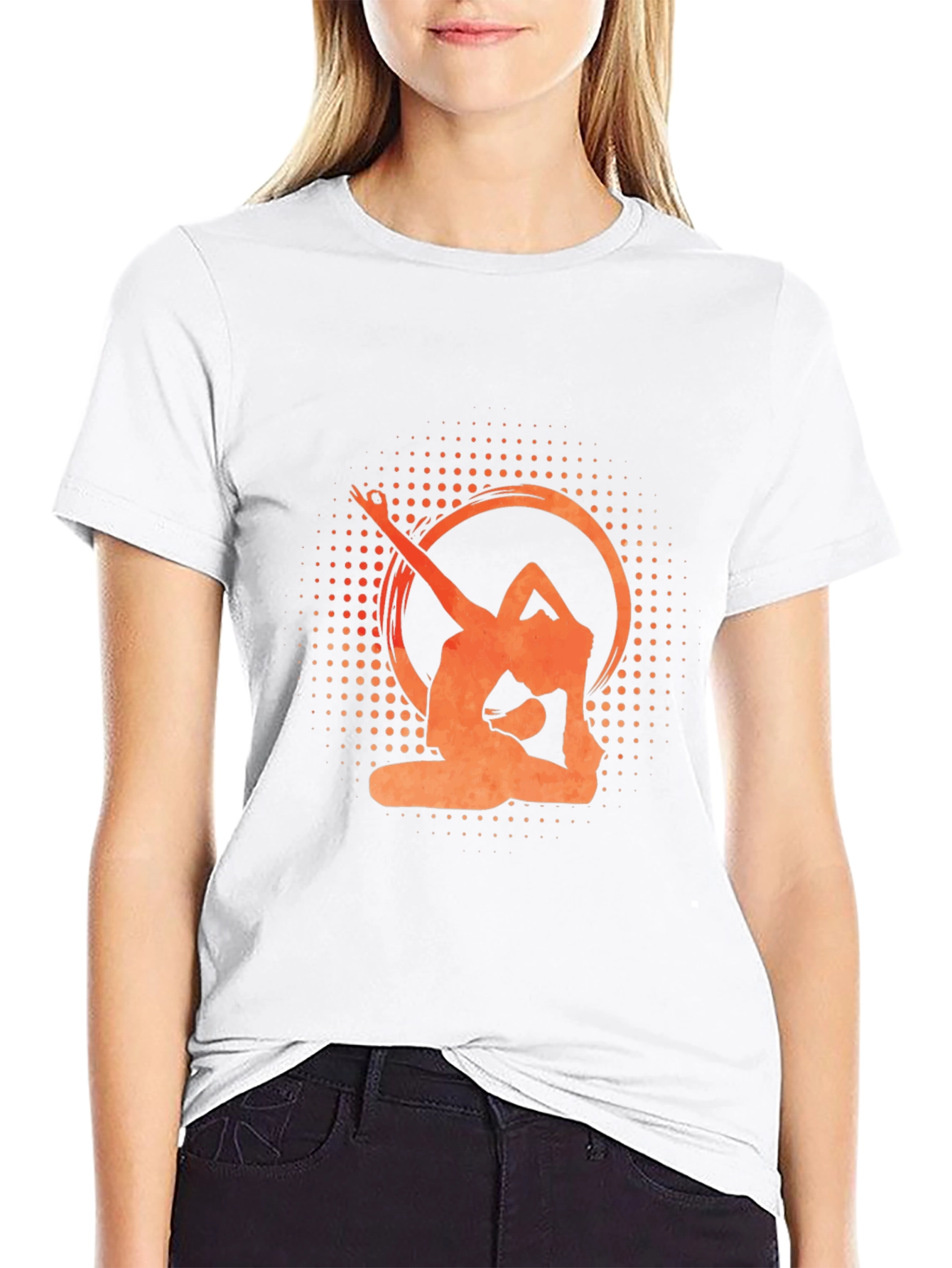 Yoga Pose Graphic T-Shirt - Black