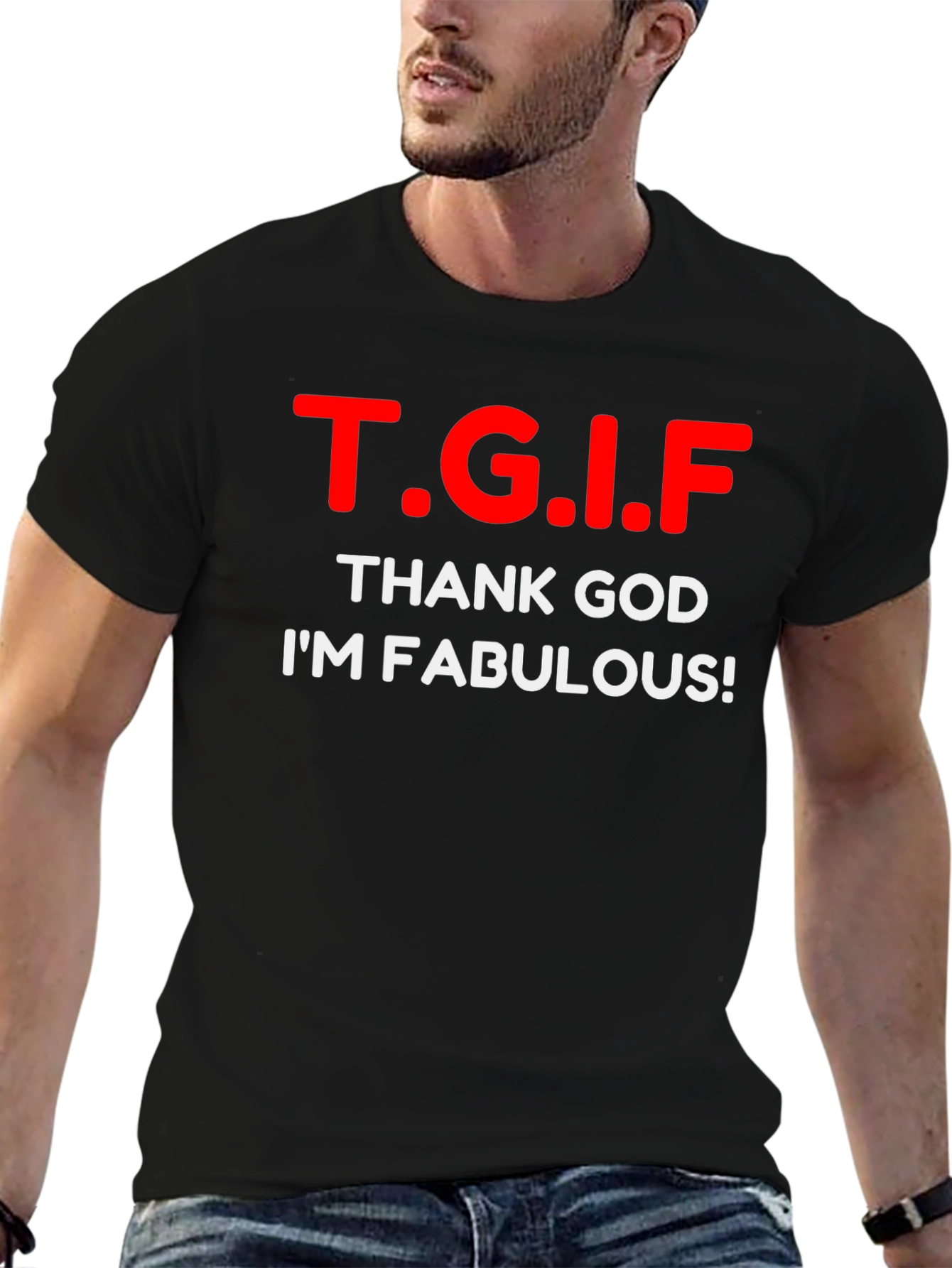 TGIF Fabulous Graphic T-Shirt - Black