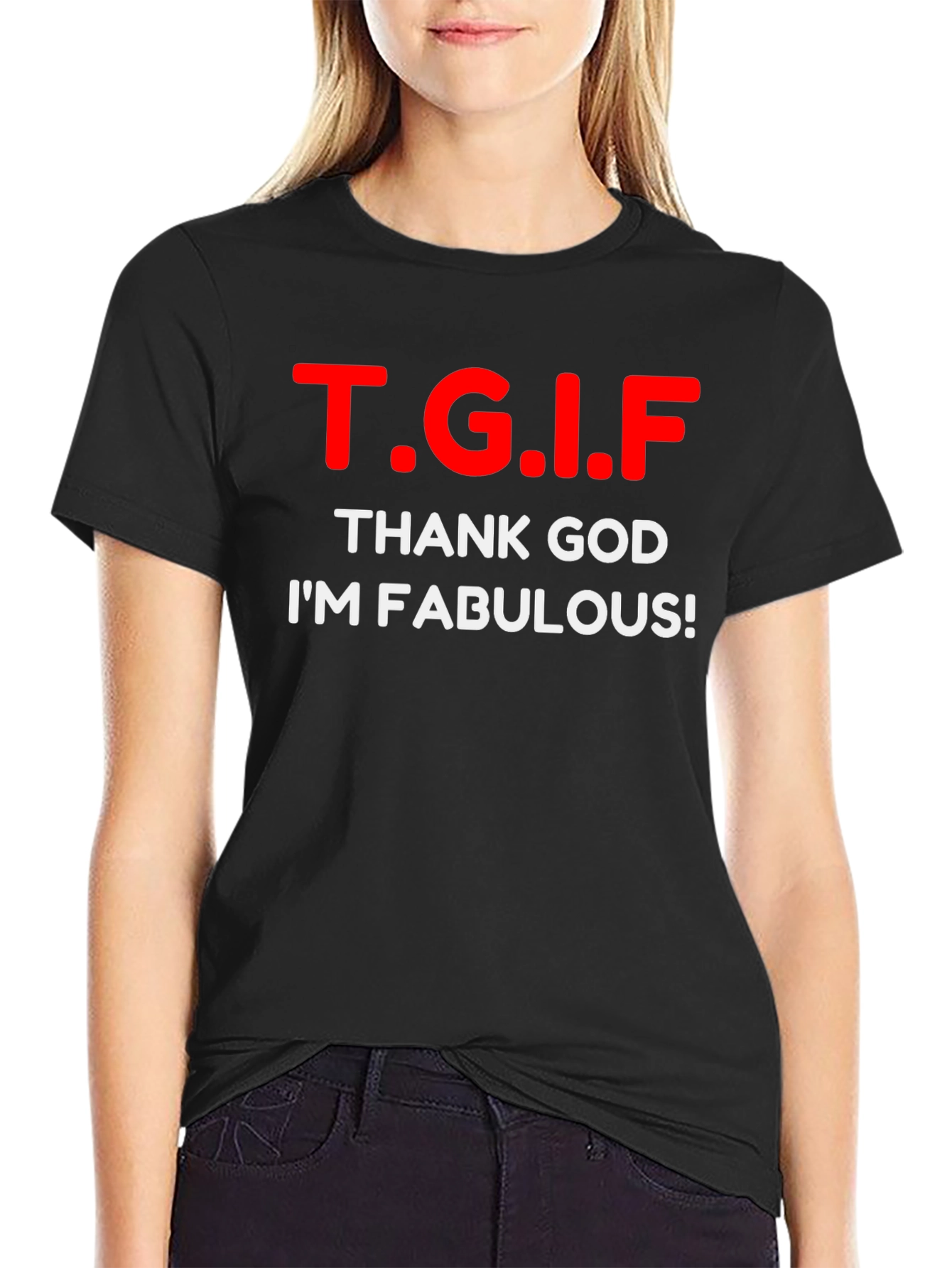 TGIF Fabulous Graphic T-Shirt - Black