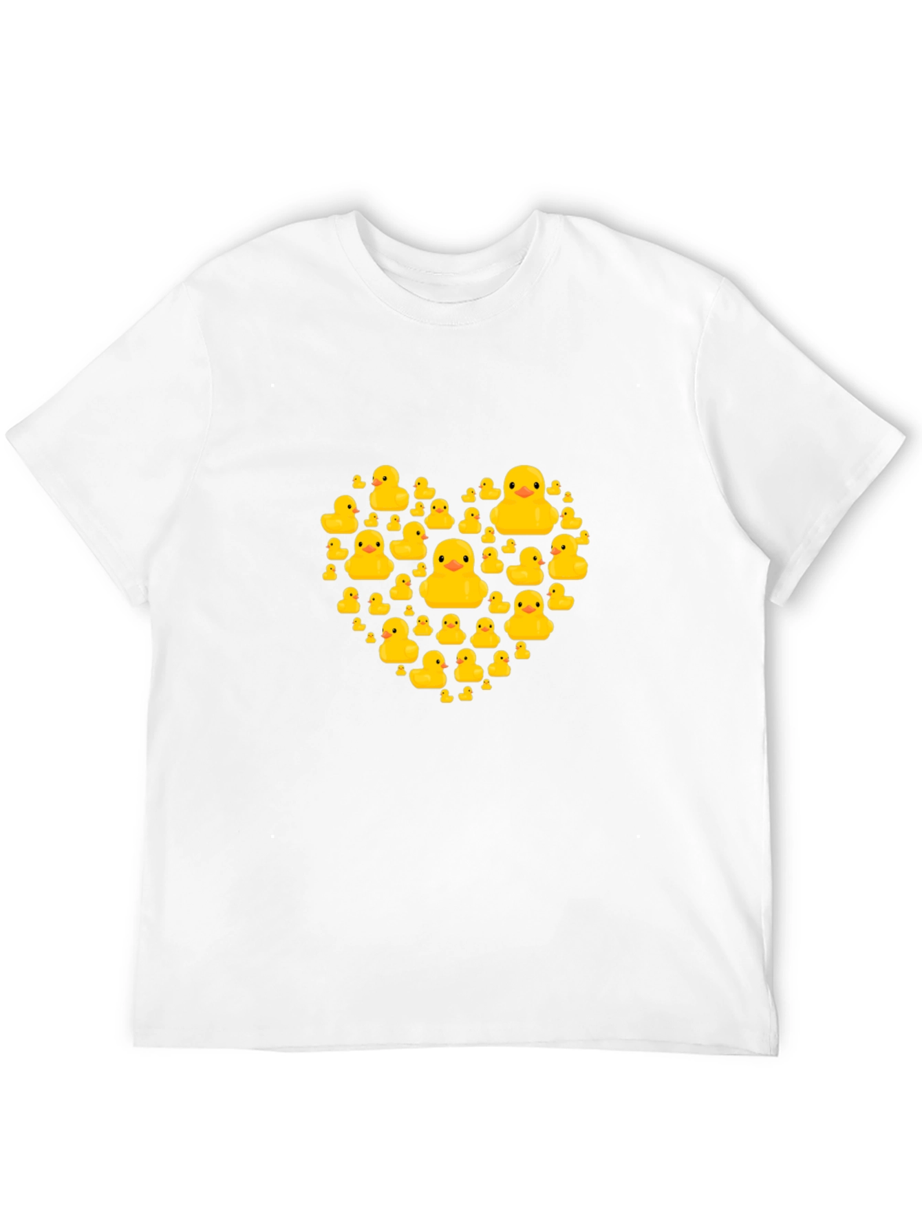 Rubber Duck Heart Graphic Tee - Black Cotton T-Shirt