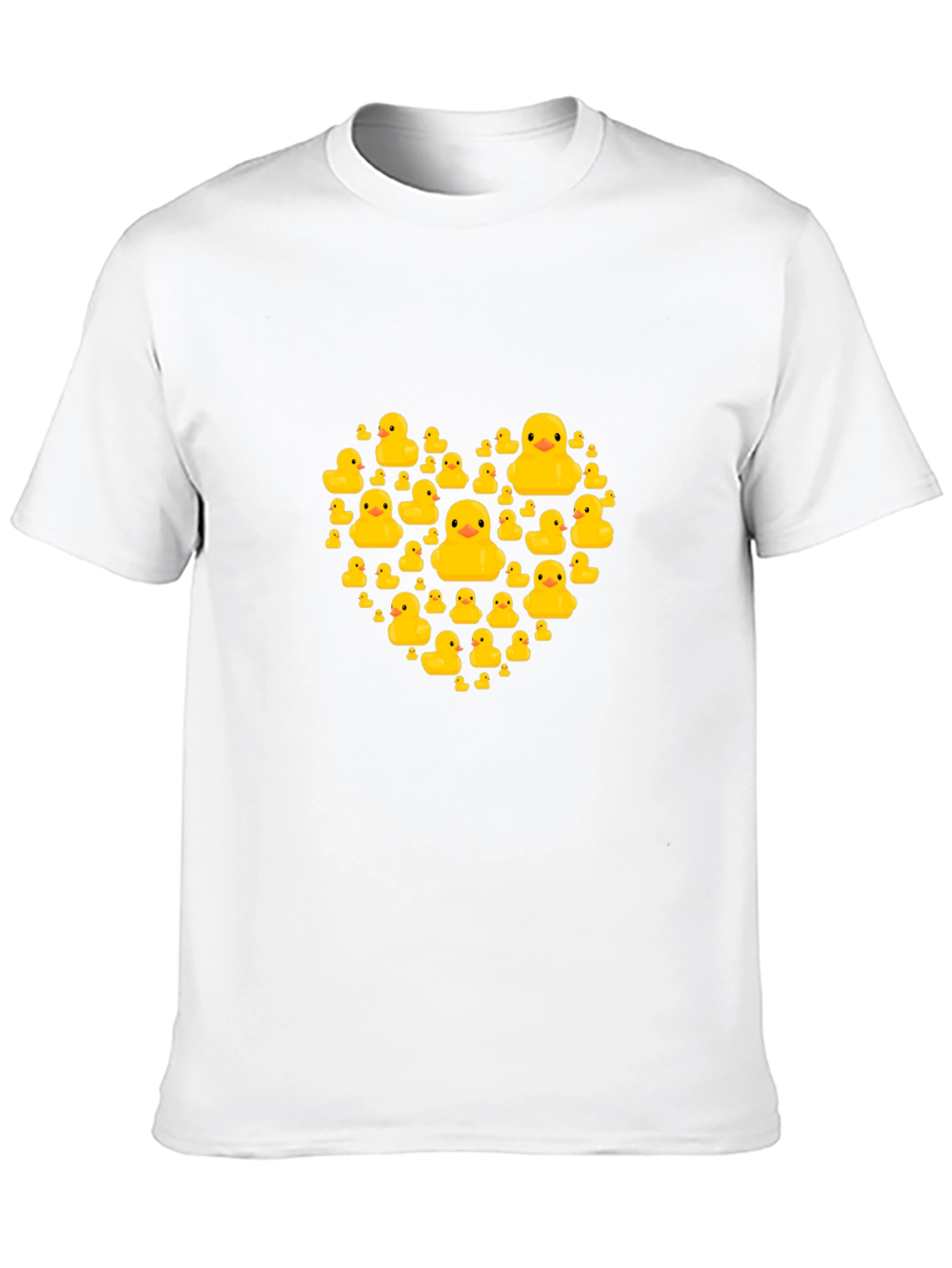 Rubber Duck Heart Graphic Tee - Black Cotton T-Shirt