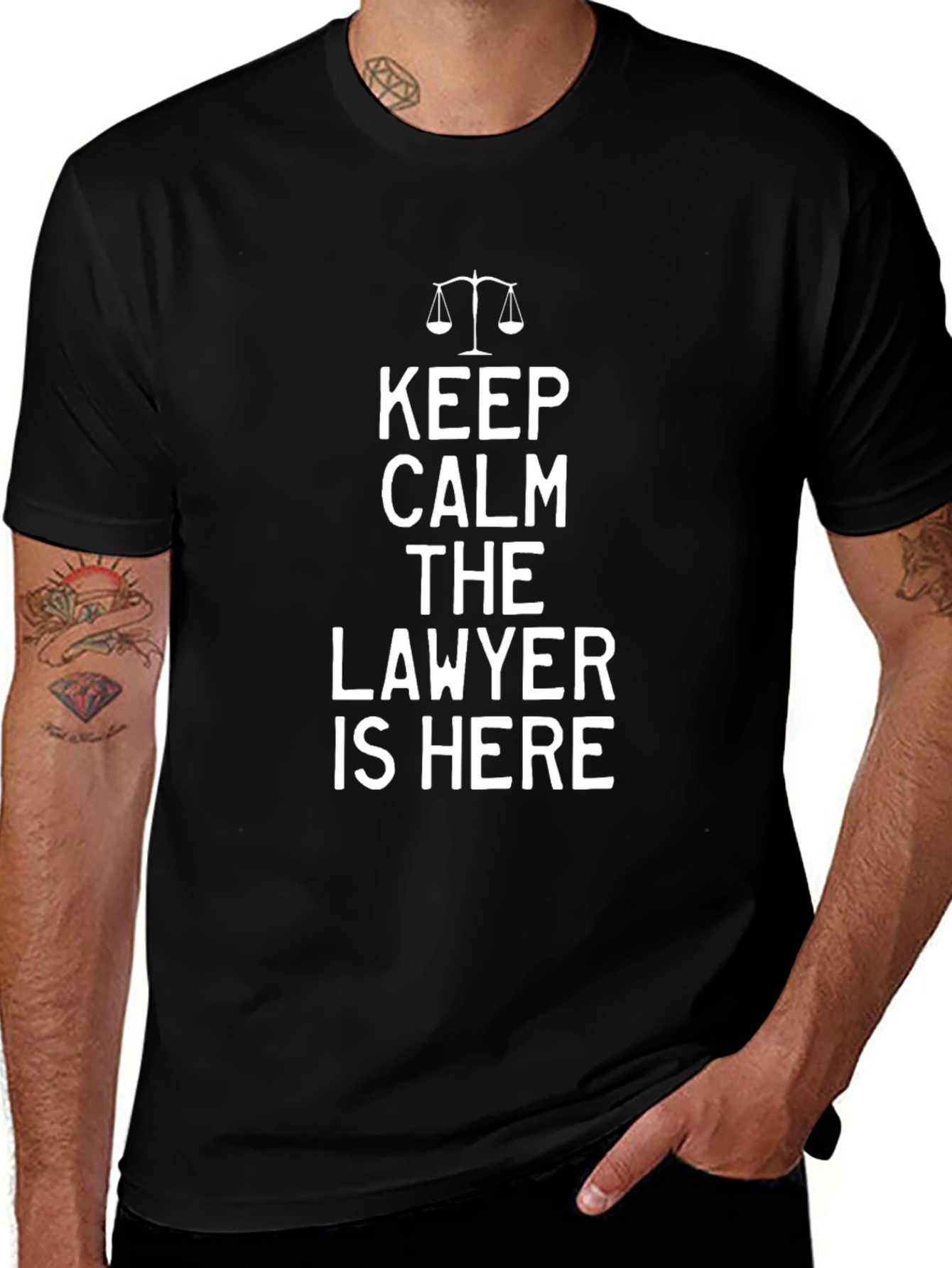 Keep Calm Lawyer T-Shirt - Novelty Attorney Gift