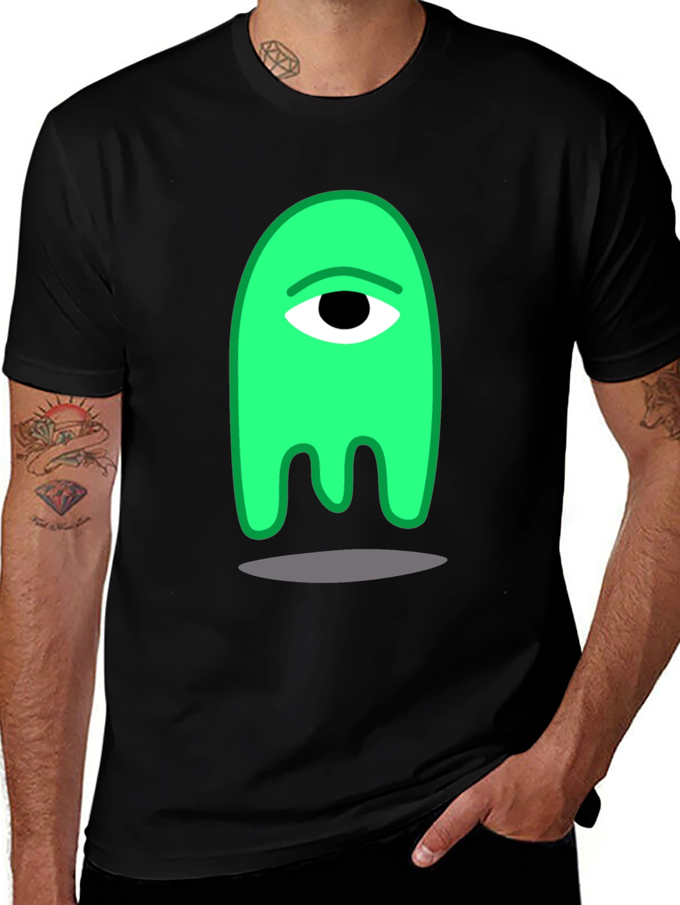 One-Eyed Green Monster Graphic Tee