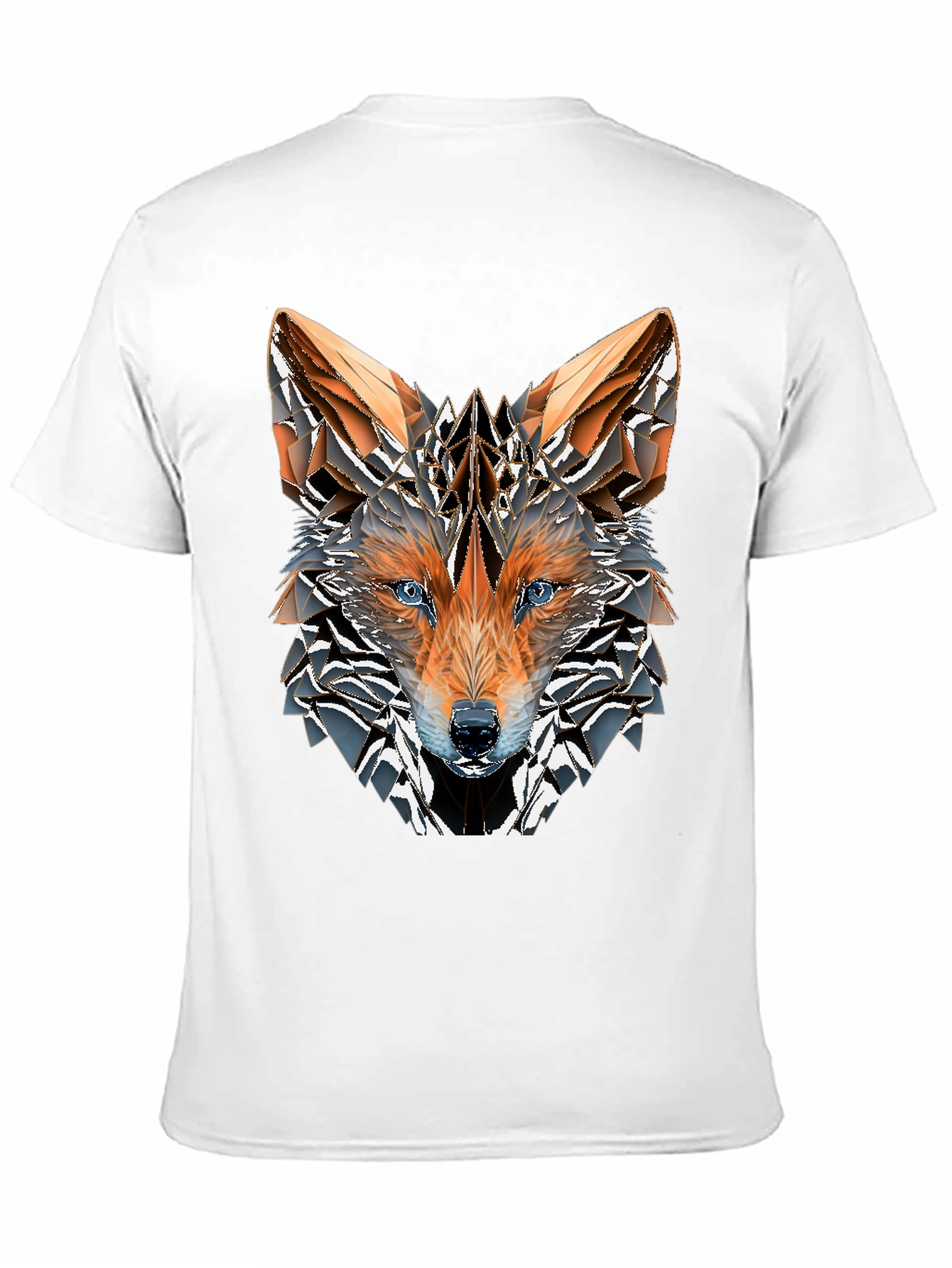 Geometric Fox Graphic Tee - Mens Black T-Shirt