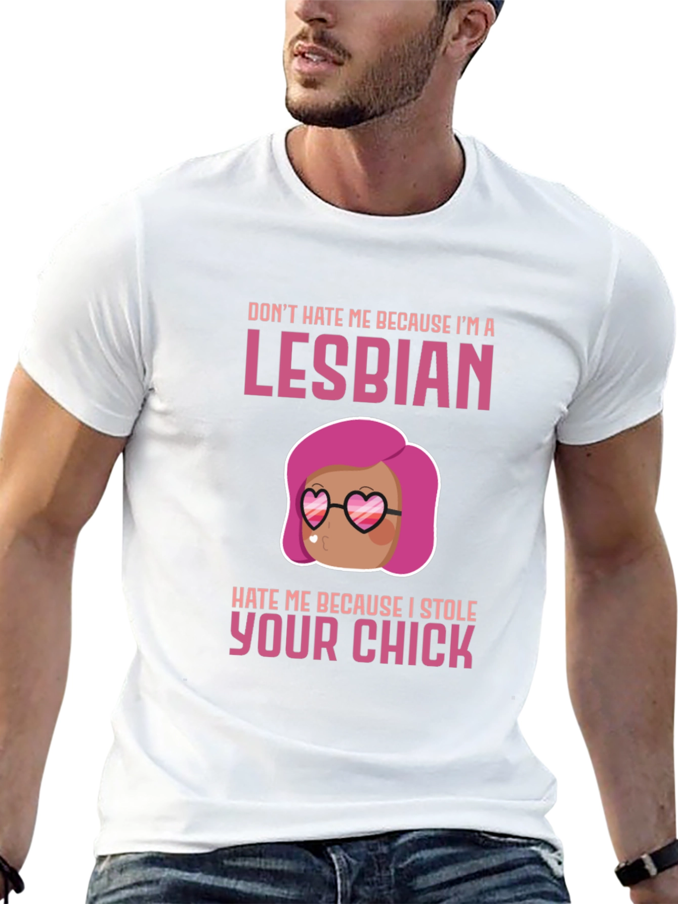 Lesbian Humor Graphic Tee - Dont Hate Me!