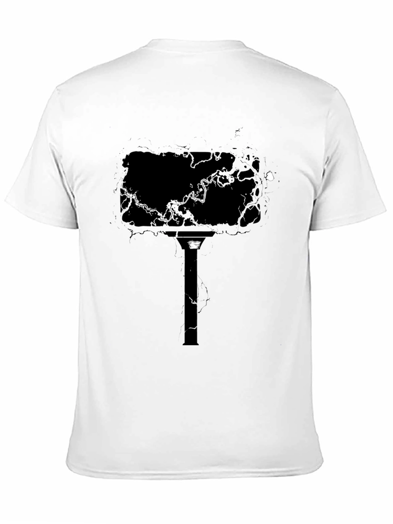 Abstract Black Torch Graphic T-Shirt