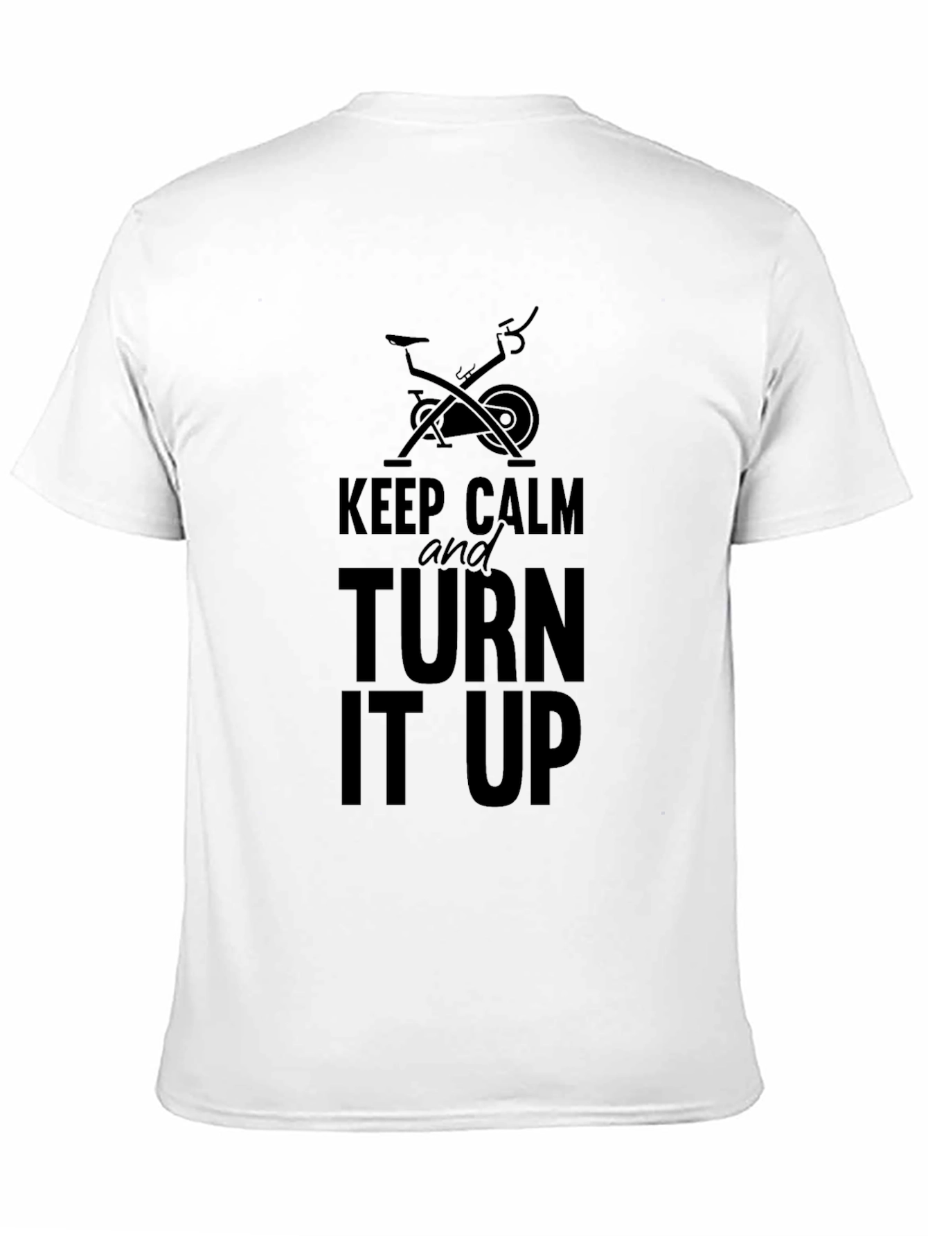 Keep Calm and Turn It Up Black Graphic Tee