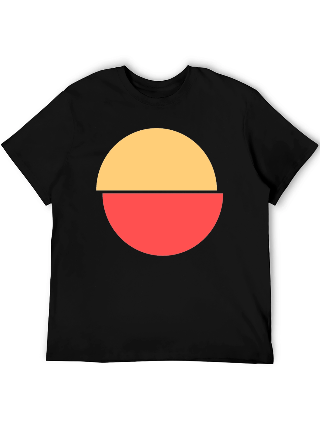 Abstract Circle Graphic Tee - Modern Casual Style