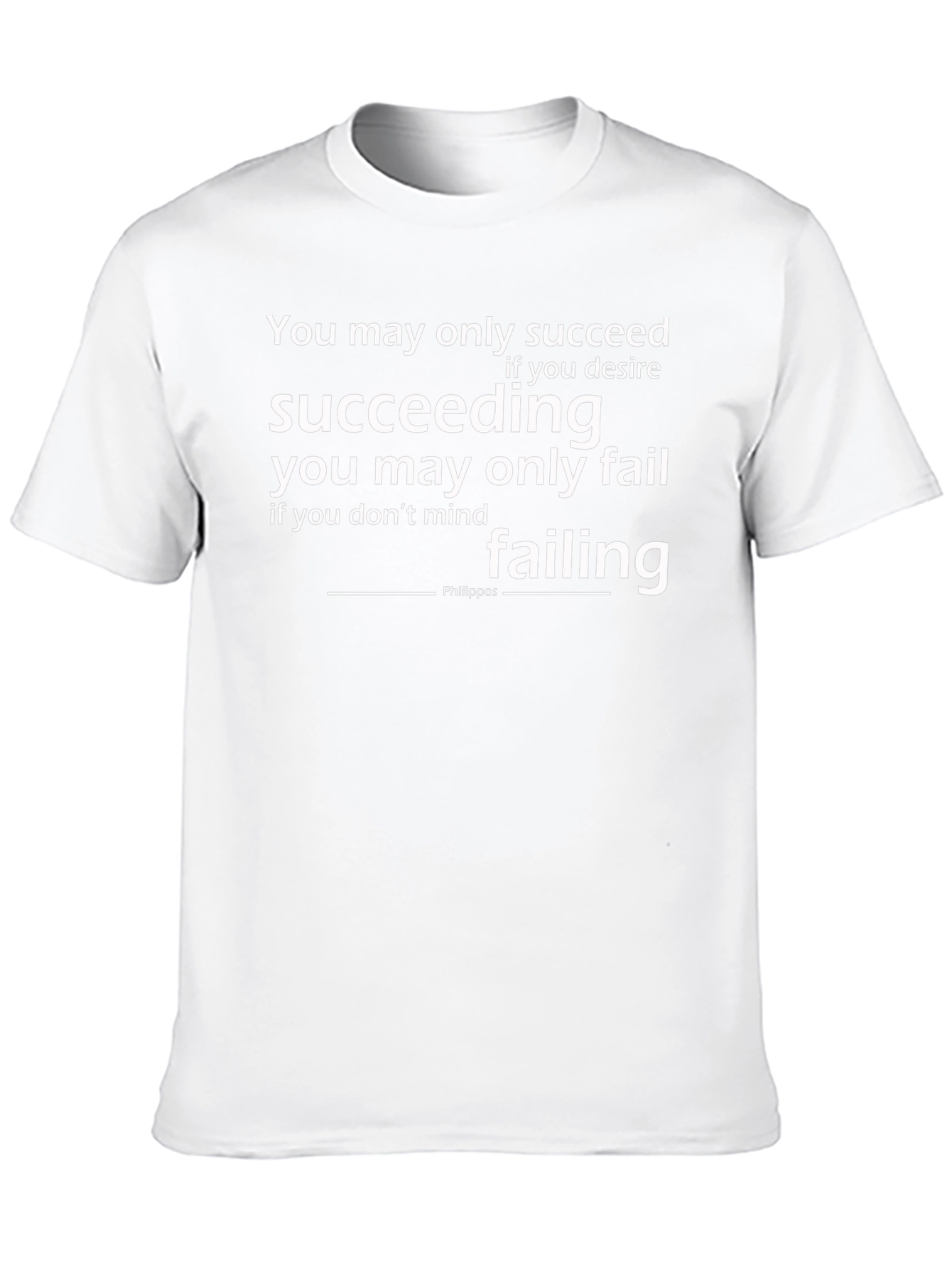 Inspirational Succeeding Failing Black T-Shirt