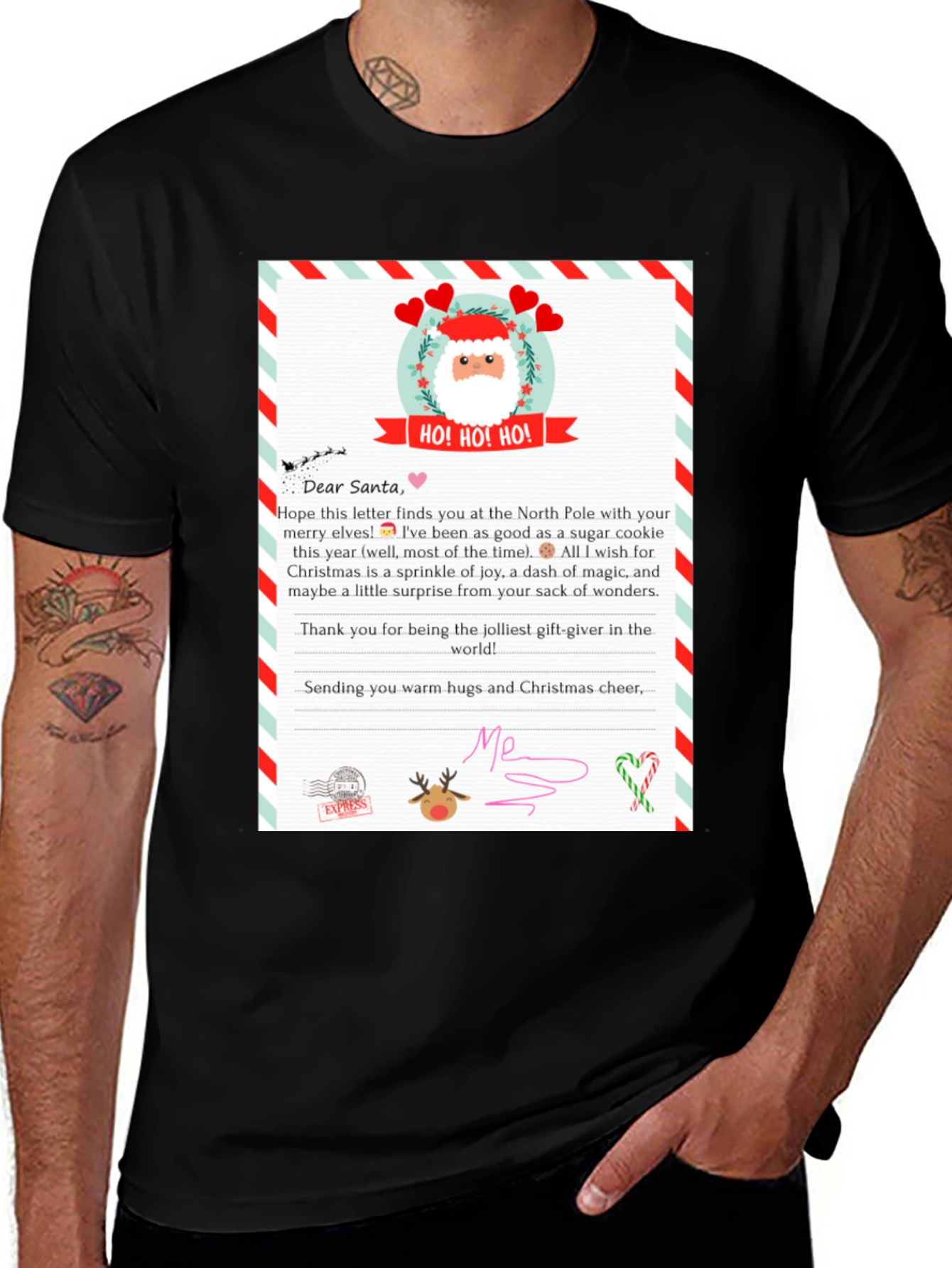 Letter to Santa T-Shirt - Christmas Gift Tee