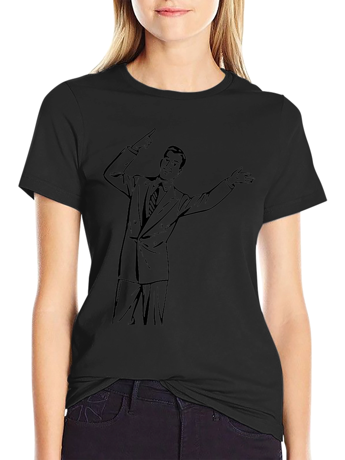 Retro Cartoon Salesman Graphic Tee