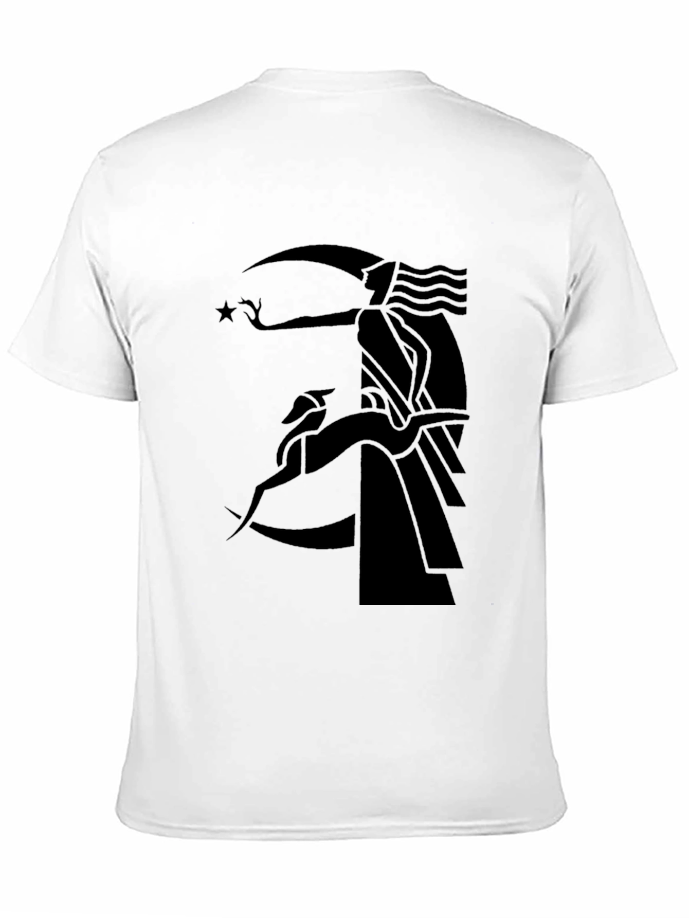 Elegant Black Graphic Tee - Moon Goddess & Hound