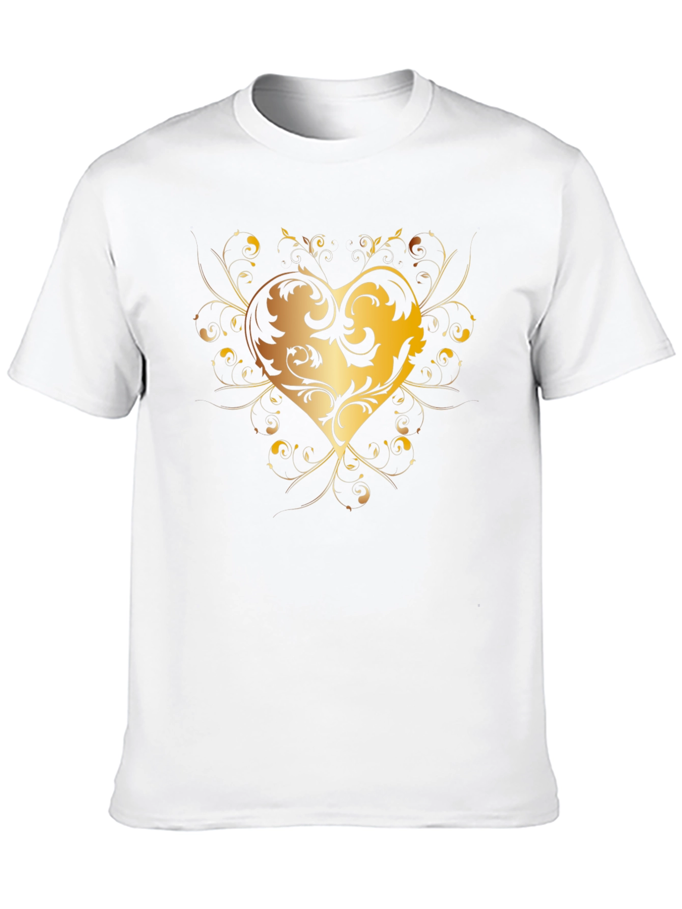 Golden Heart Swirl Black Tee