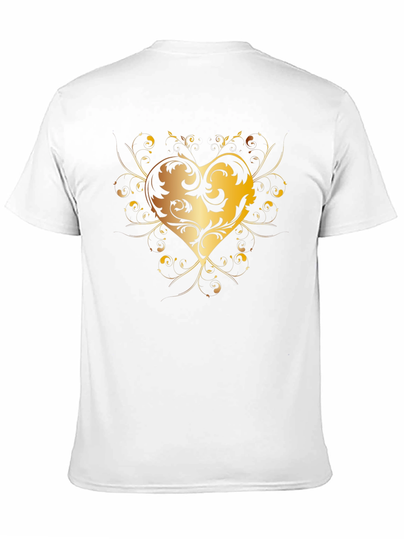 Golden Heart Swirl Black Tee