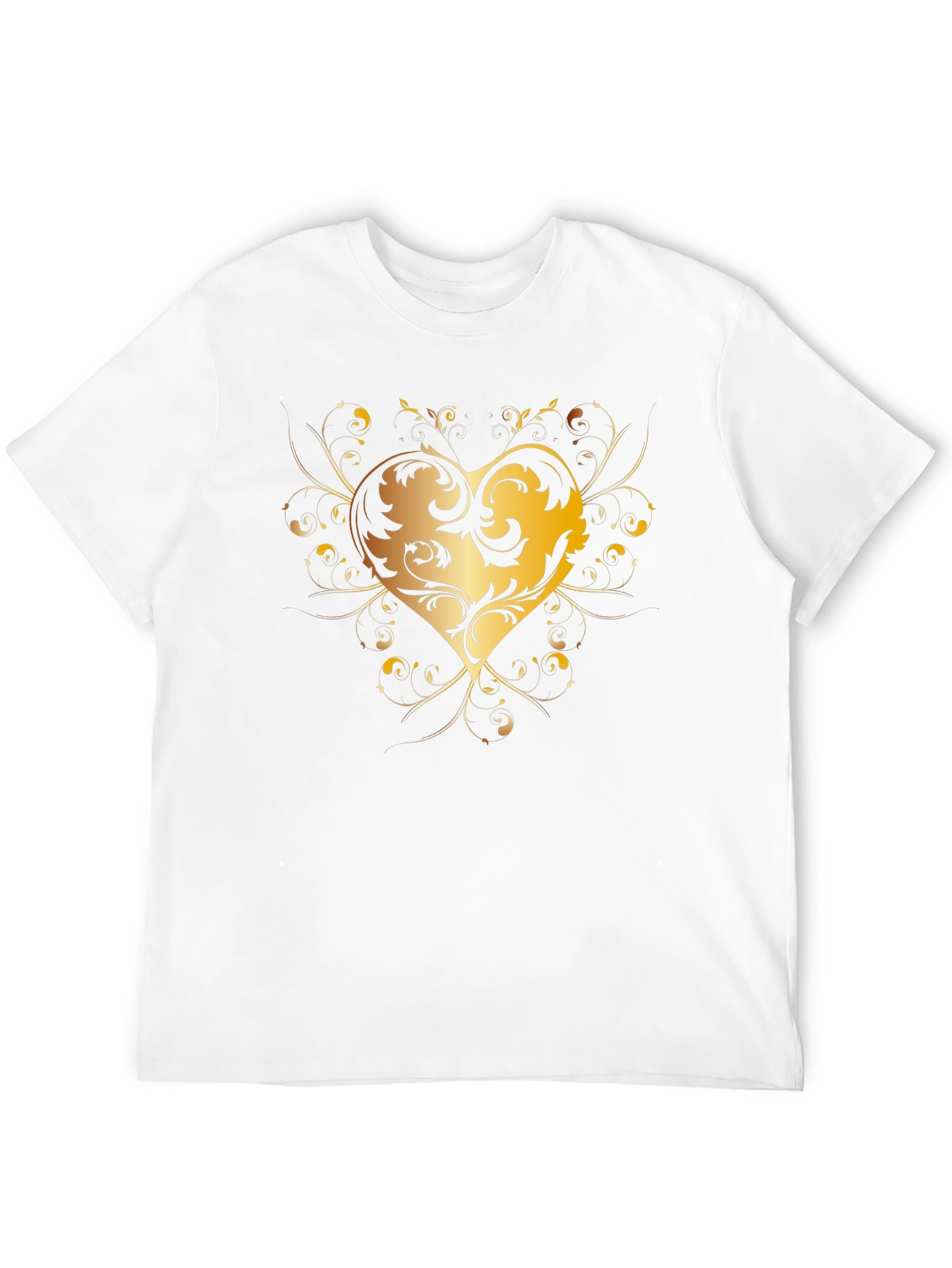 Golden Heart Swirl Black Tee