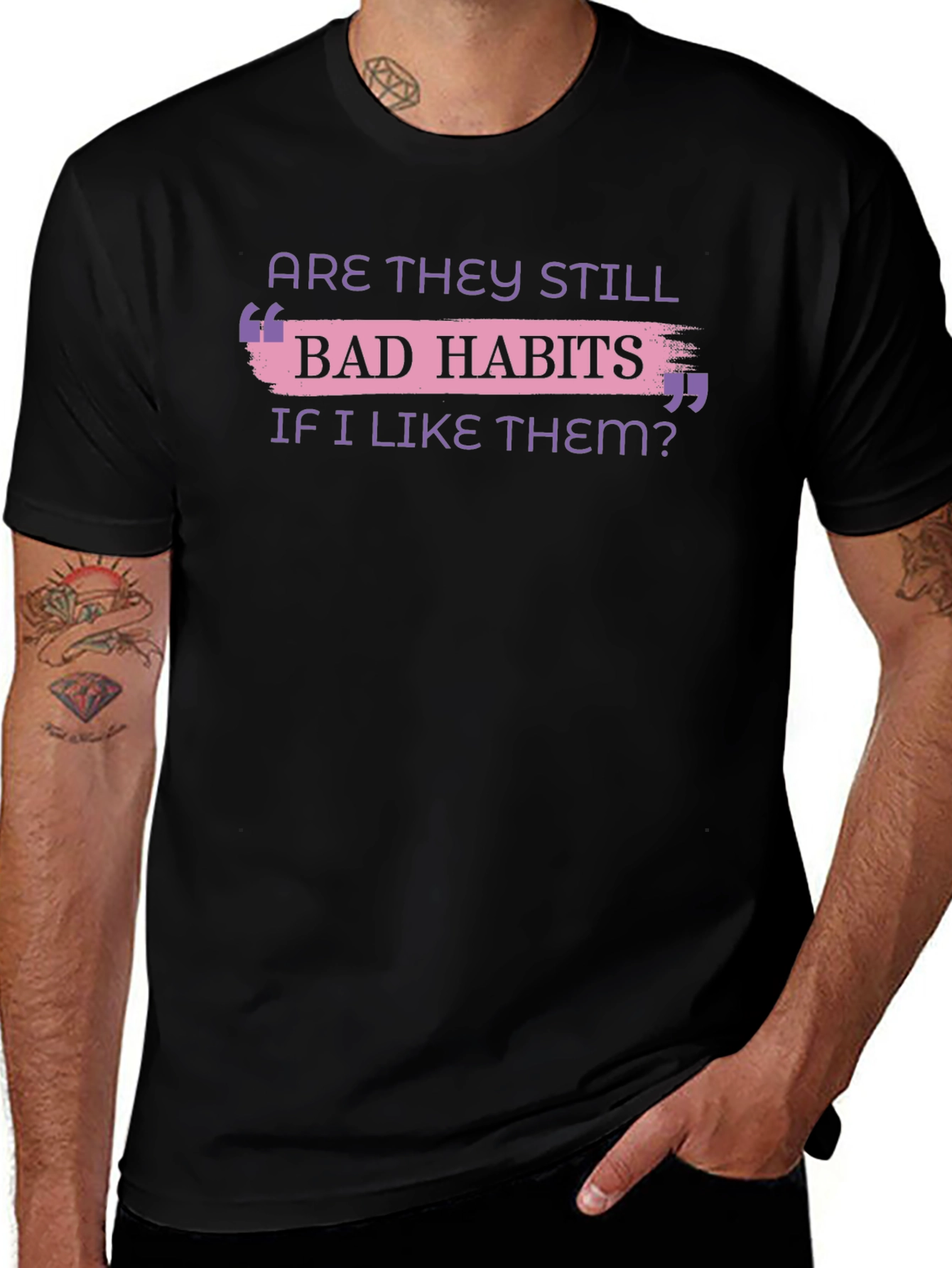 Bad Habits T-Shirt Funny Slogan Tee