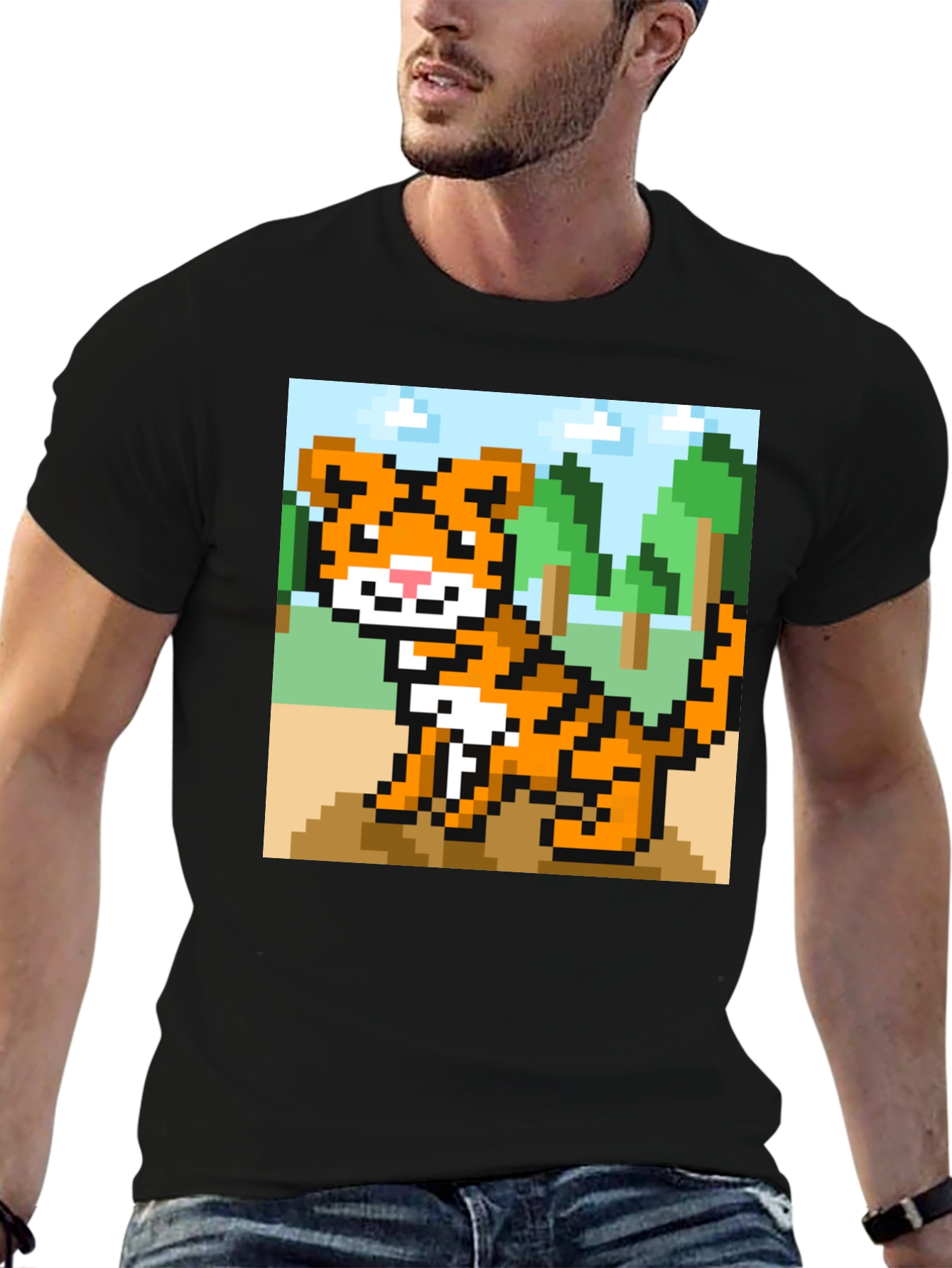 Pixel Tiger Graphic Tee