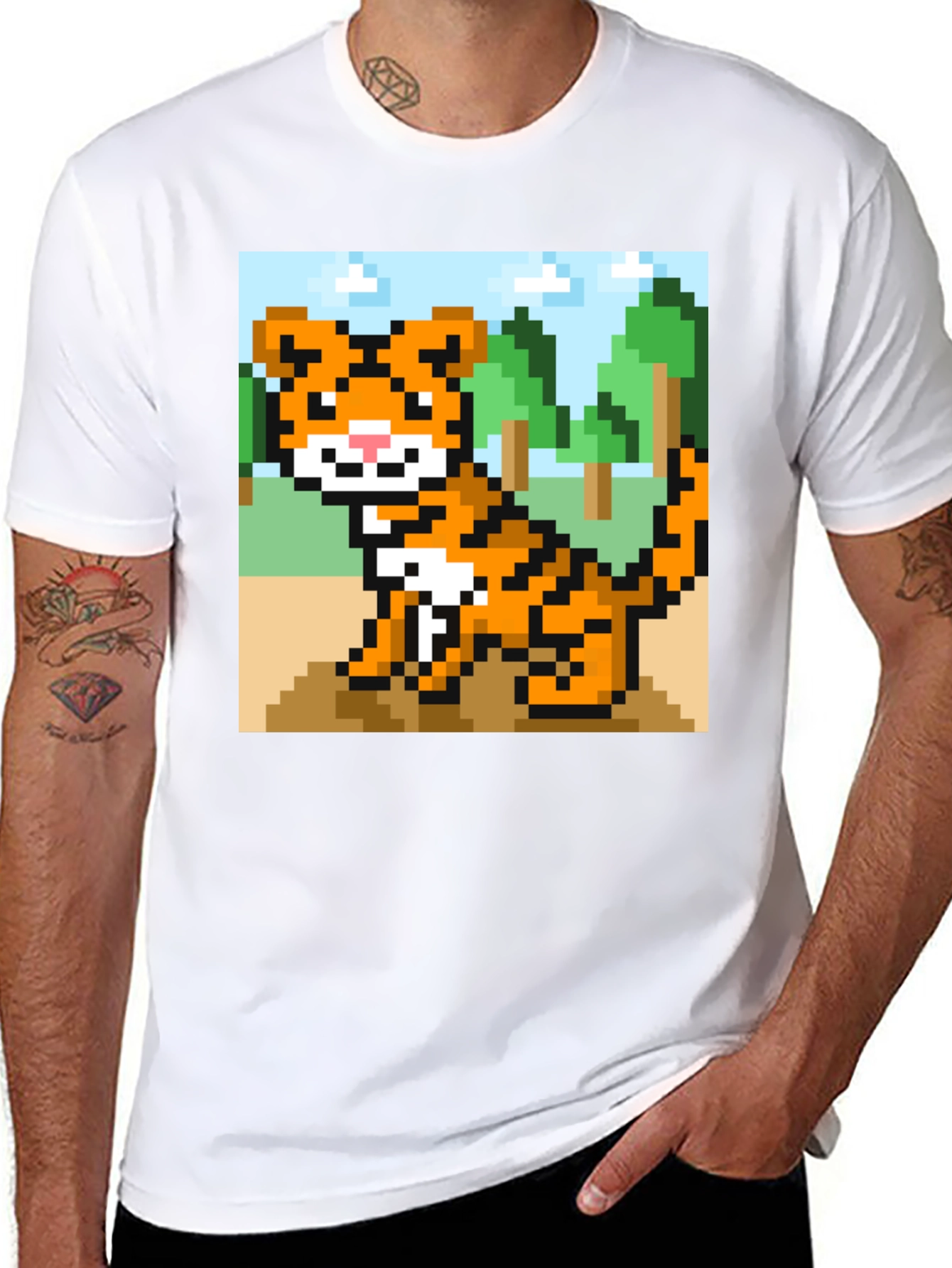 Pixel Tiger Graphic Tee