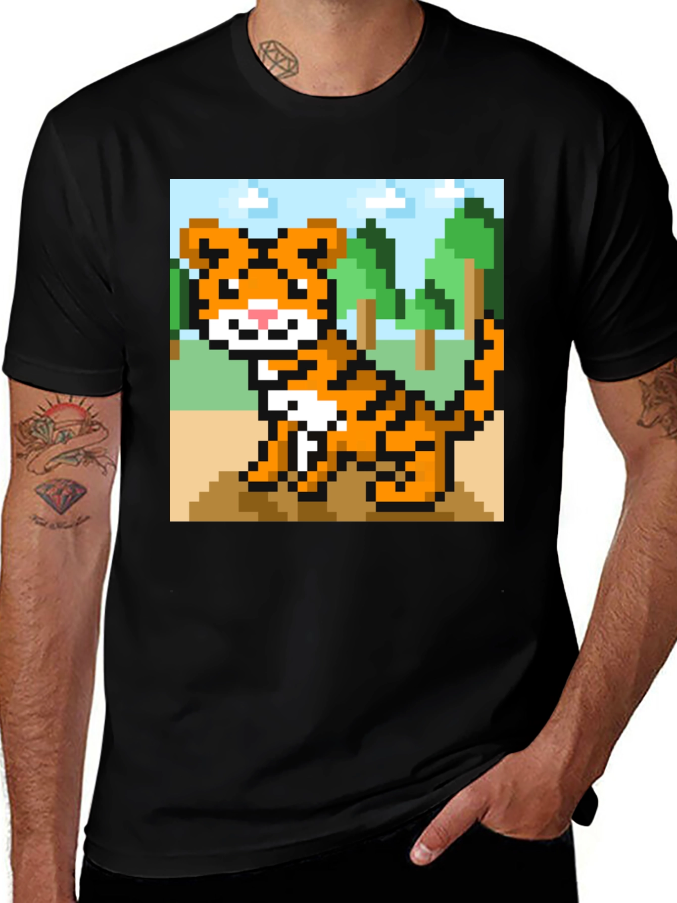 Pixel Tiger Graphic Tee