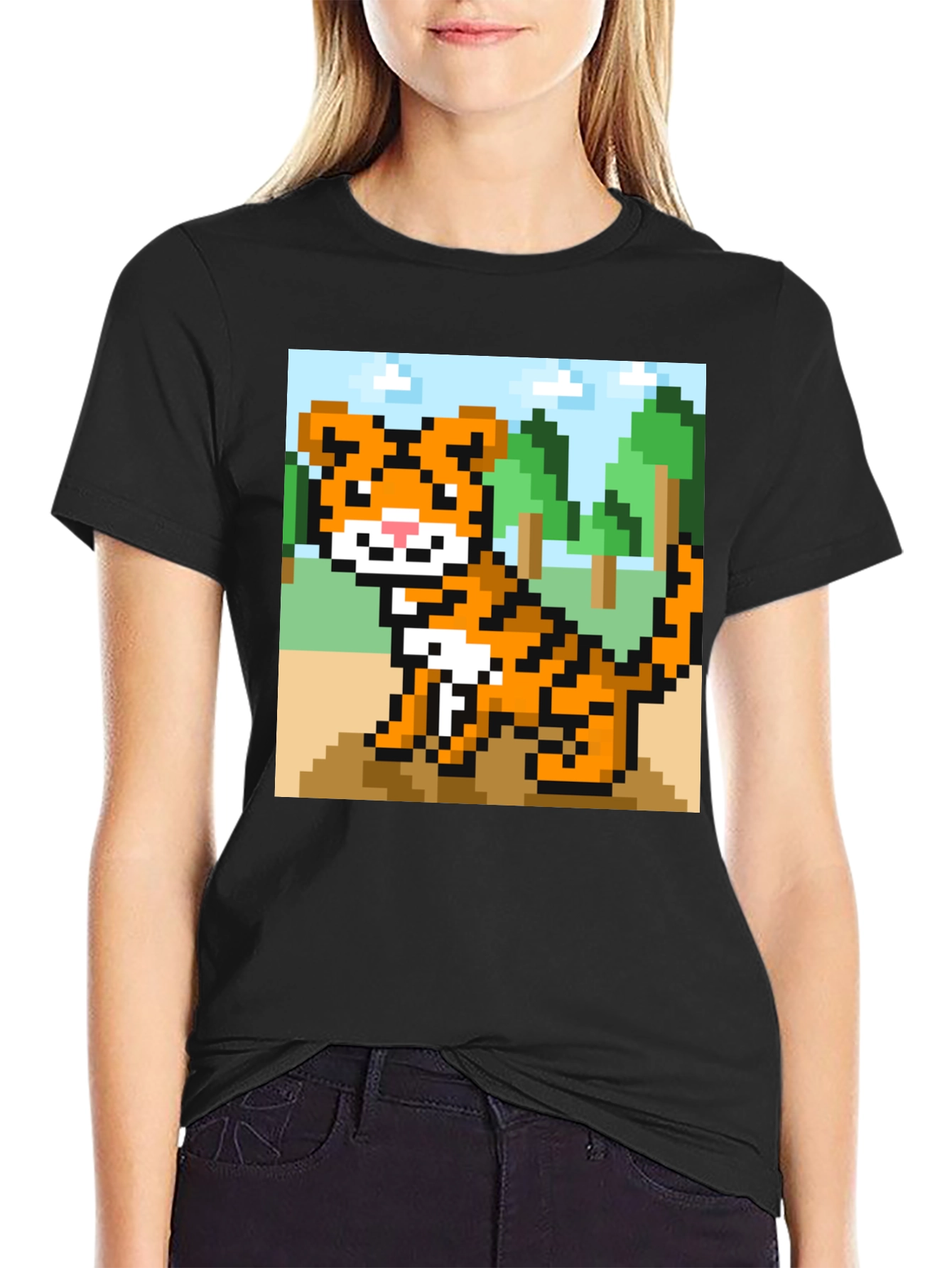 Pixel Tiger Graphic Tee