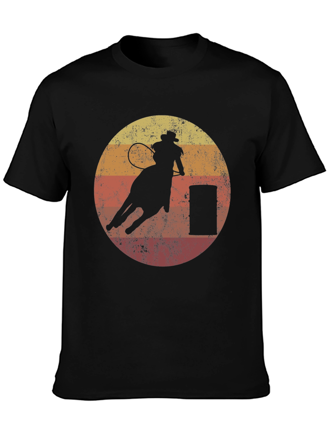 Retro Rodeo Rider T-Shirt - Black