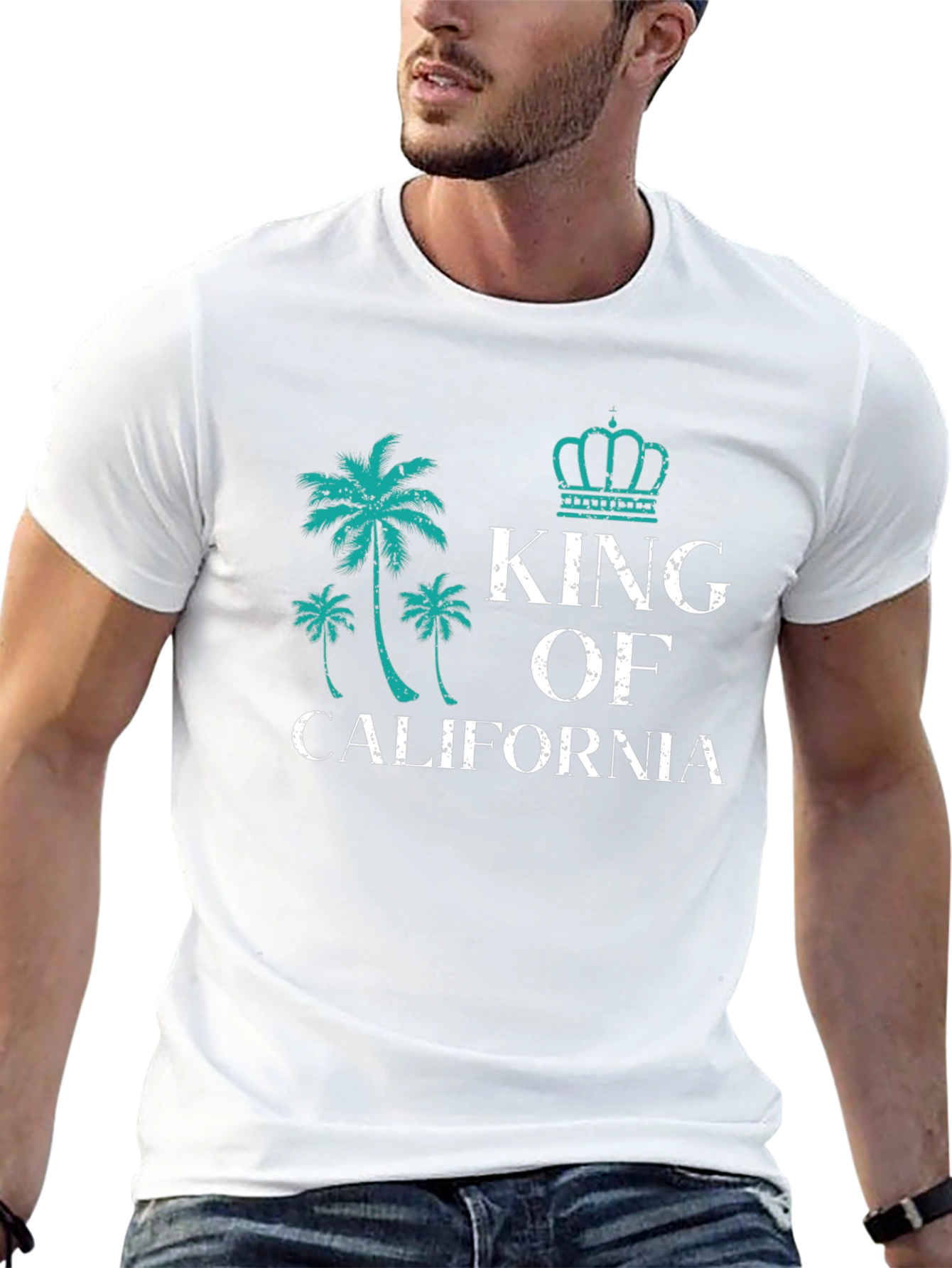 King of California Black Graphic Tee
