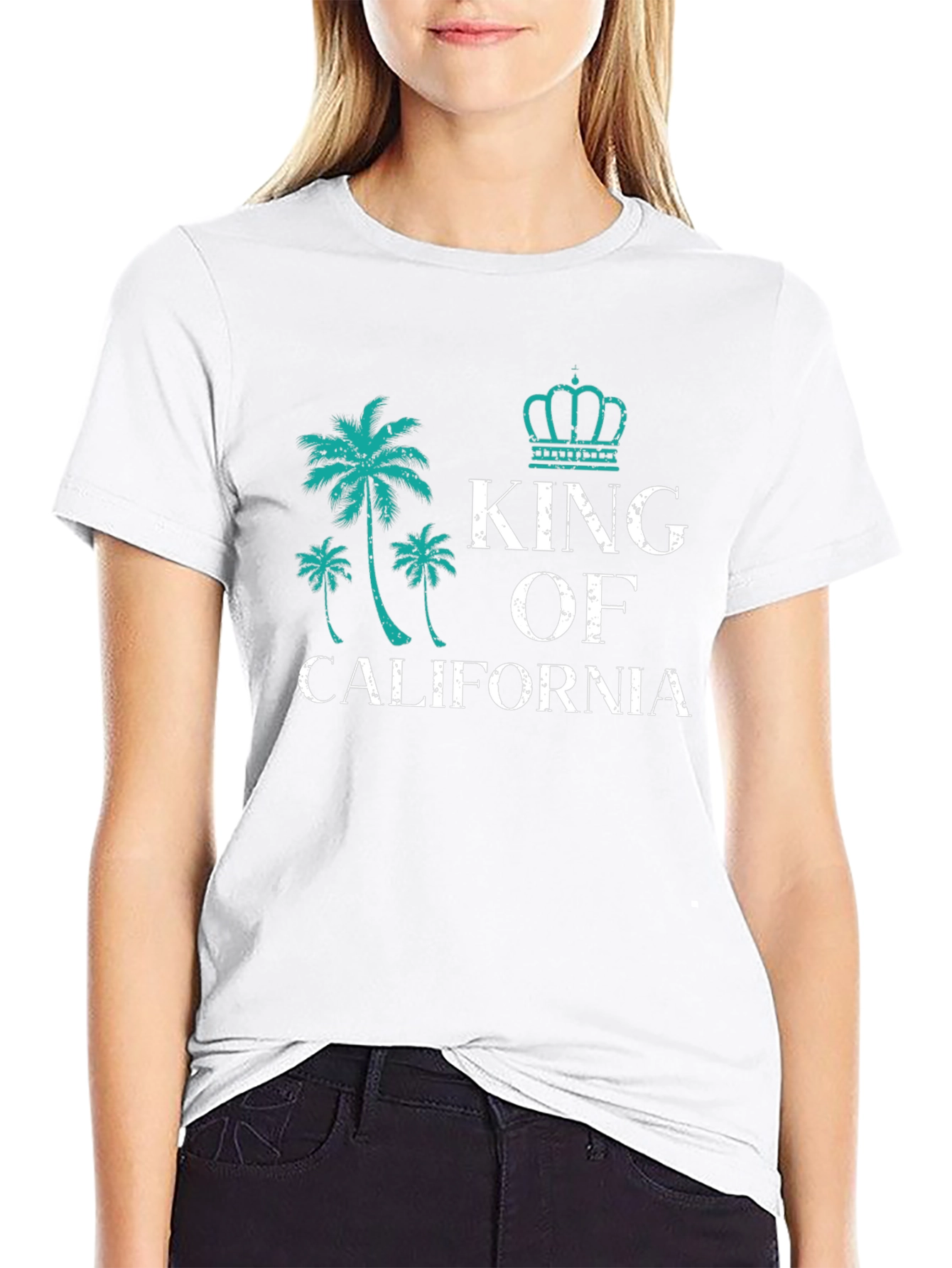 King of California Black Graphic Tee