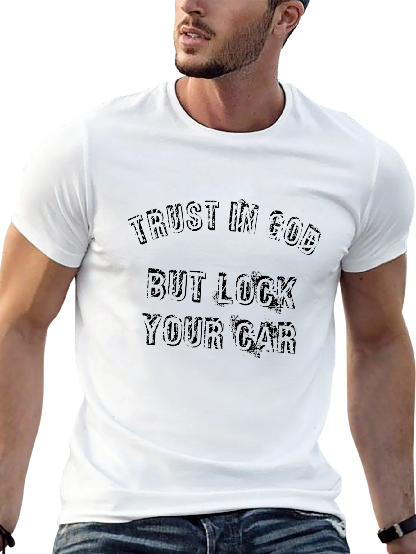 Trust In God But Lock Your Car Graphic Tee