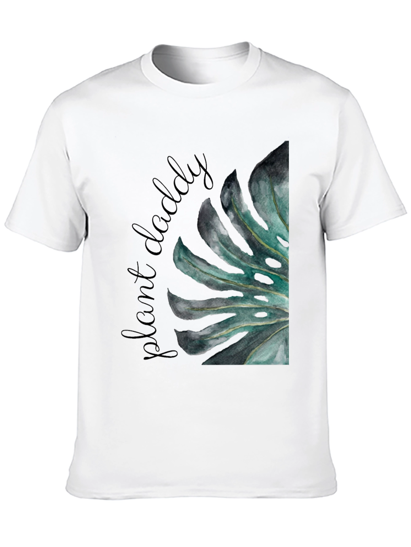 Plant Daddy Graphic Tee - Monstera Leaf Design