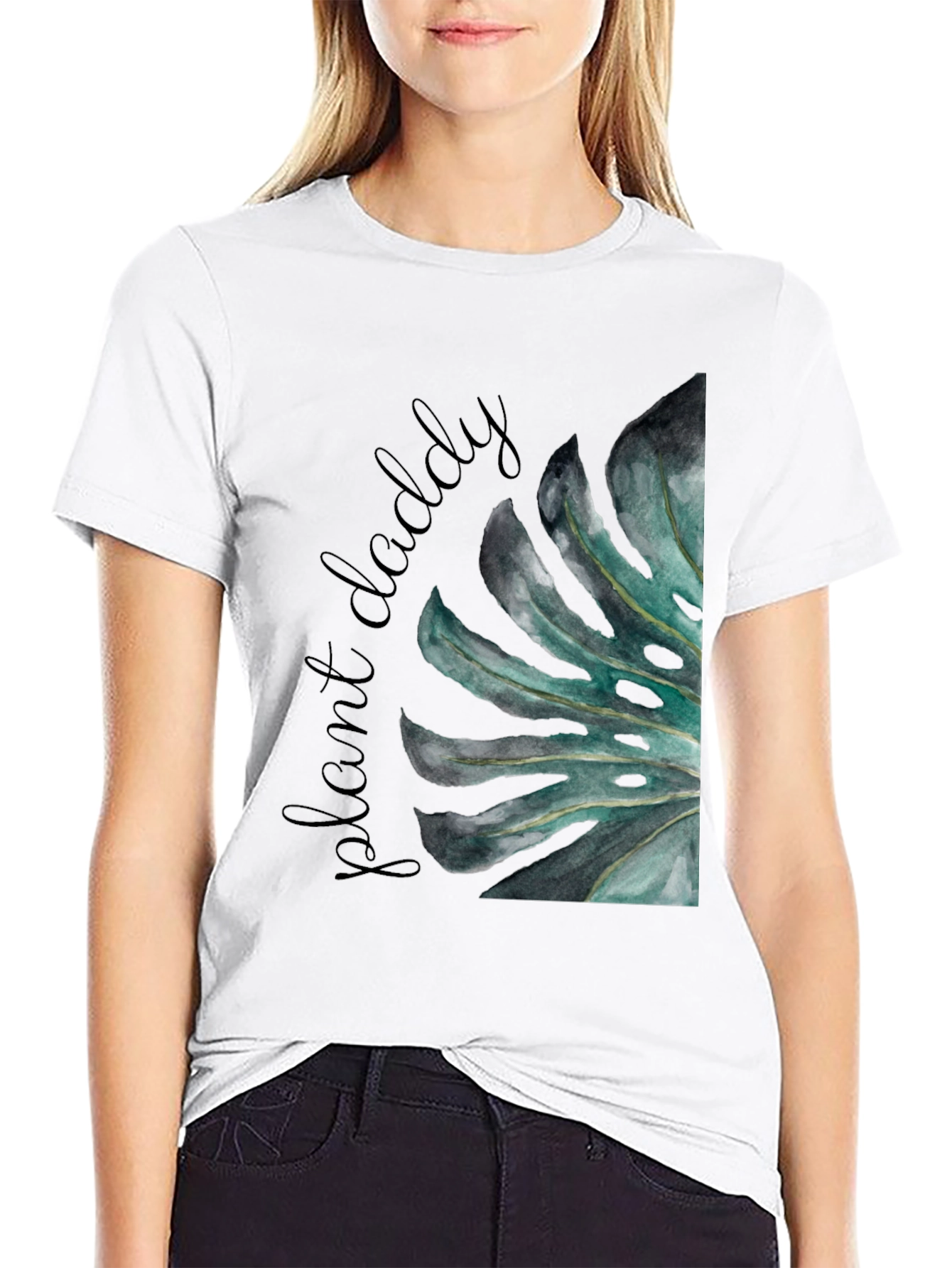 Plant Daddy Graphic Tee - Monstera Leaf Design