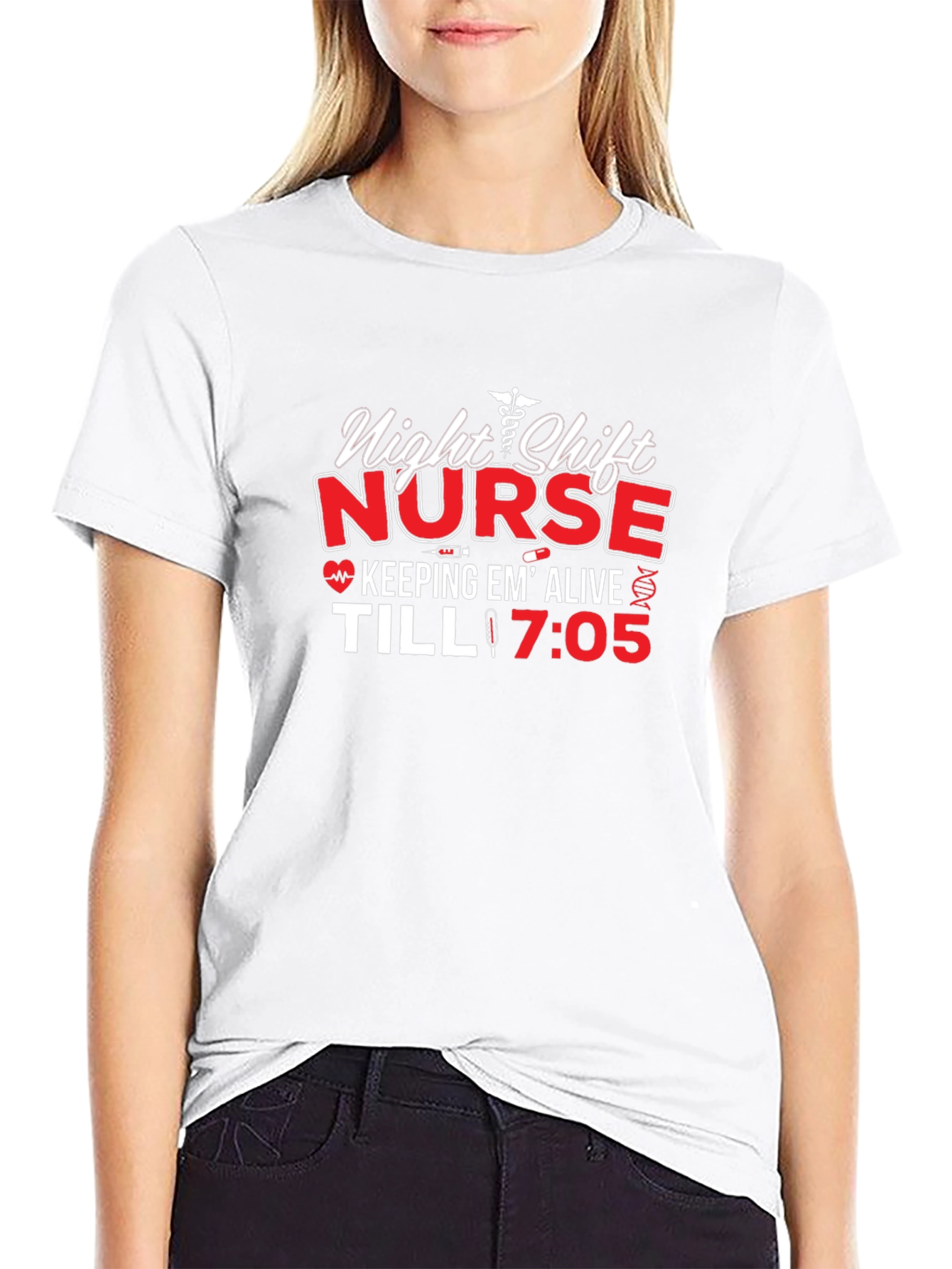 Night Shift Nurse T-Shirt - Keeps Em Alive!