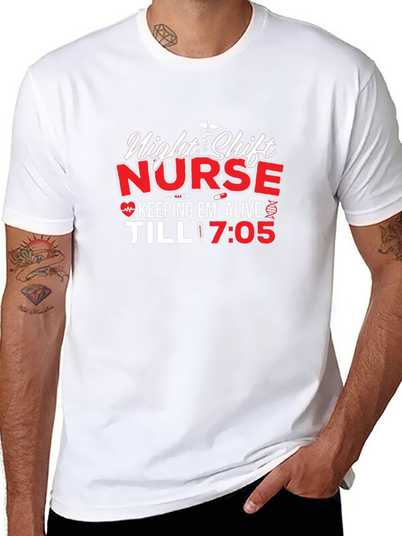 Night Shift Nurse T-Shirt - Keeps Em Alive!