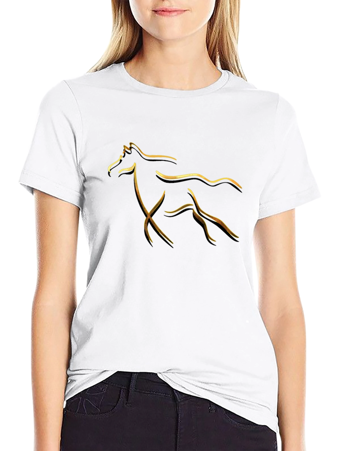 Abstract Horse Tee - Stylish Animal Graphic T-Shirt