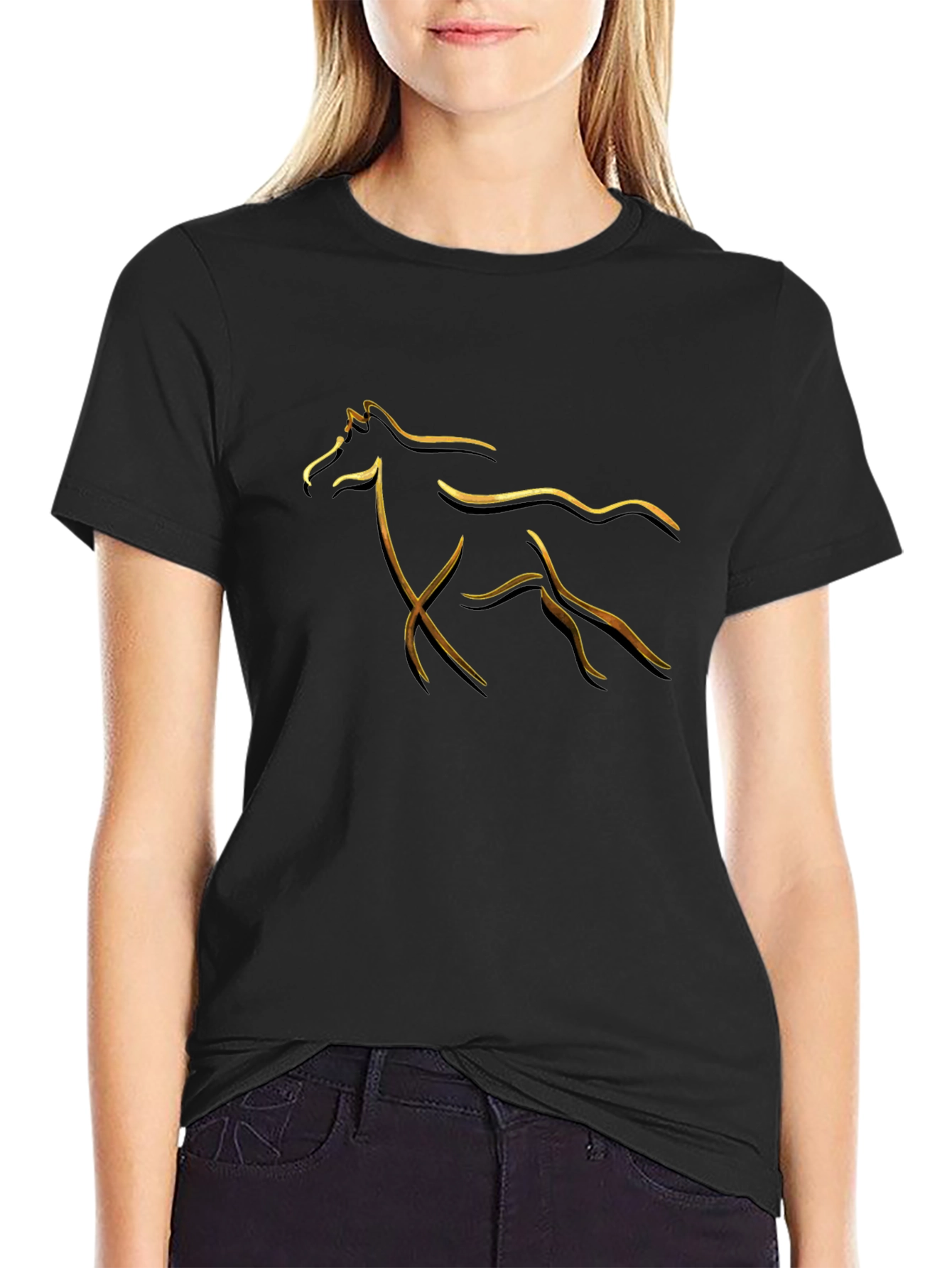 Abstract Horse Tee - Stylish Animal Graphic T-Shirt