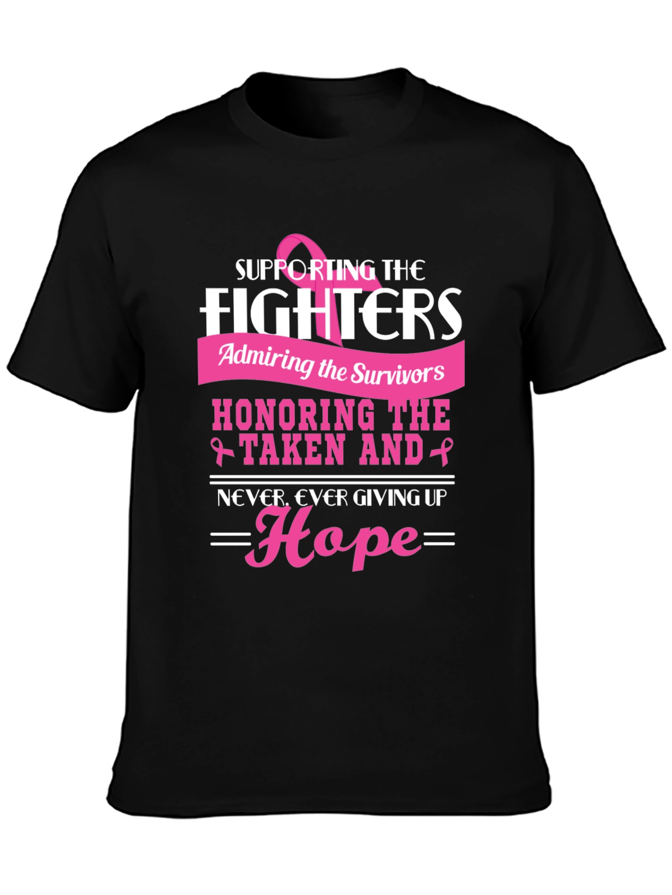 Breast Cancer Awareness T-Shirt Supporting the Fighters