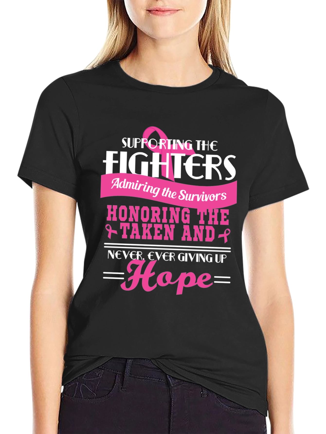 Breast Cancer Awareness T-Shirt Supporting the Fighters