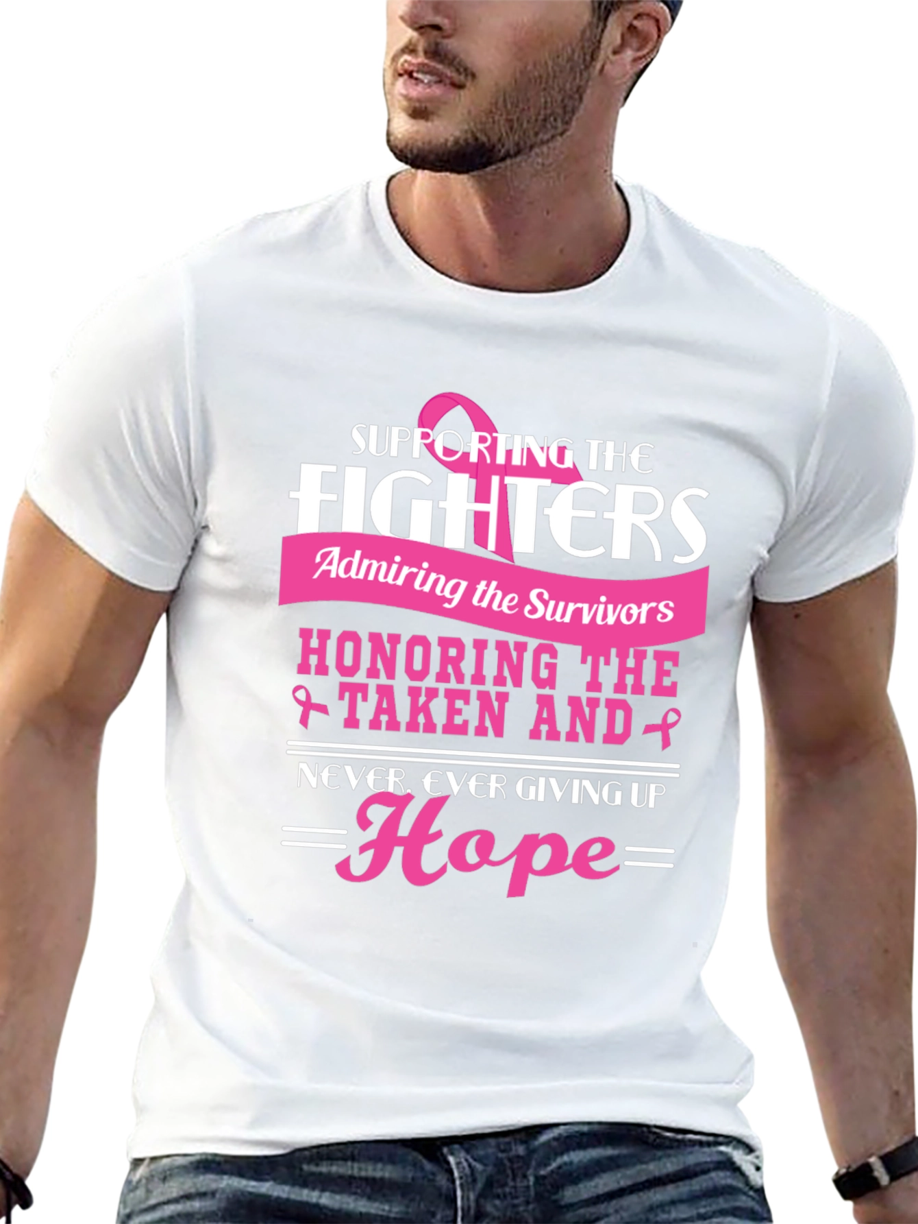 Breast Cancer Awareness T-Shirt Supporting the Fighters