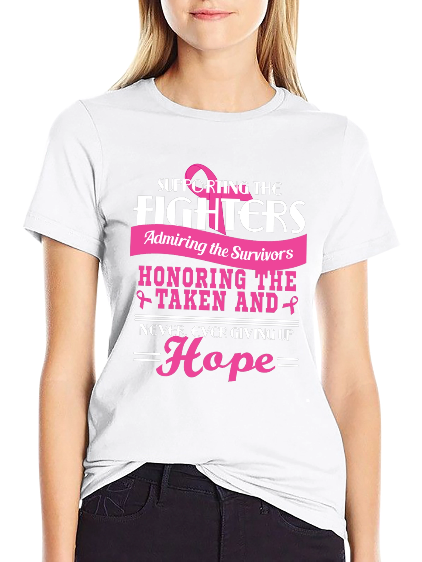 Breast Cancer Awareness T-Shirt Supporting the Fighters