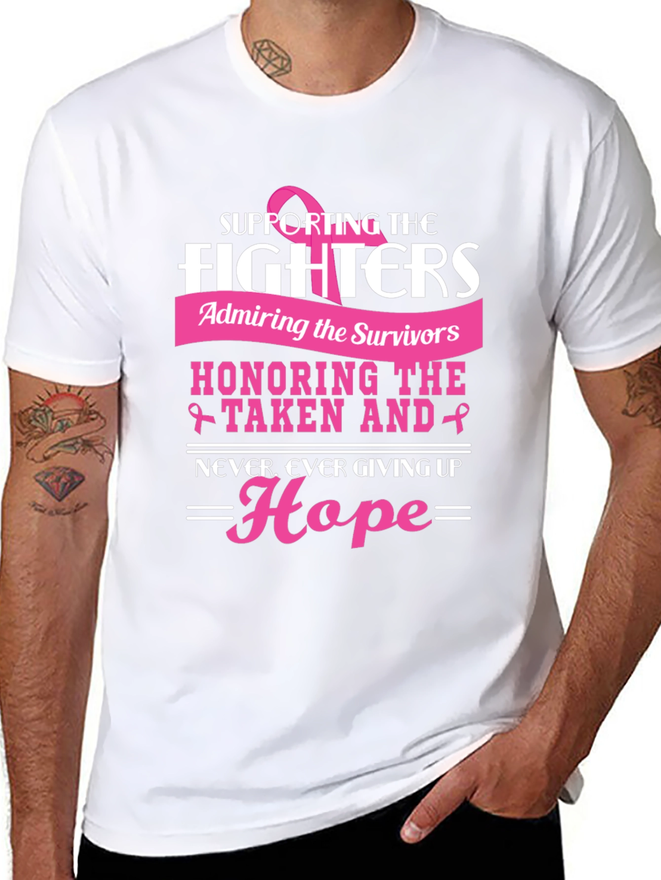 Breast Cancer Awareness T-Shirt Supporting the Fighters