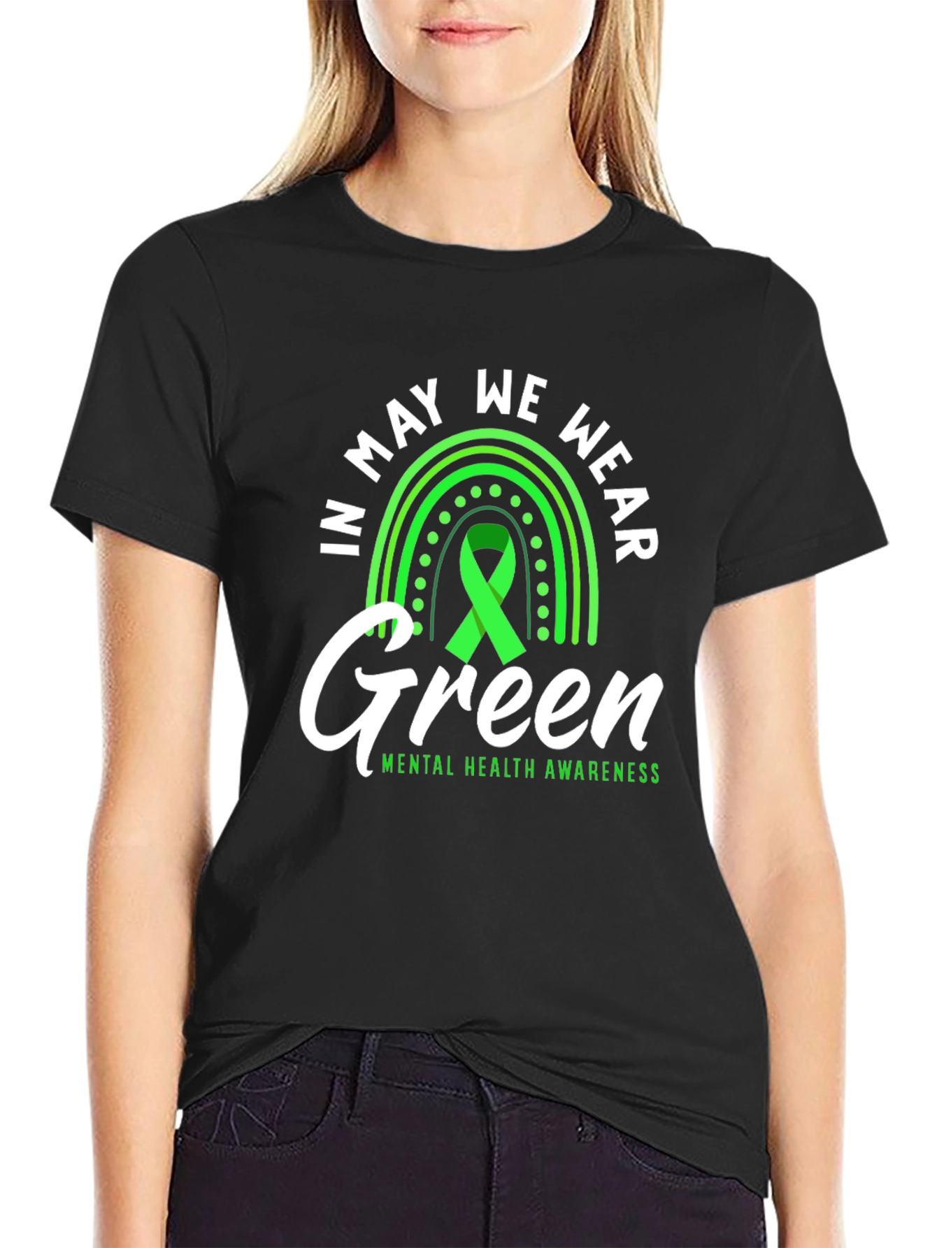 In May We Wear Green Mental Health Awareness T-Shirt