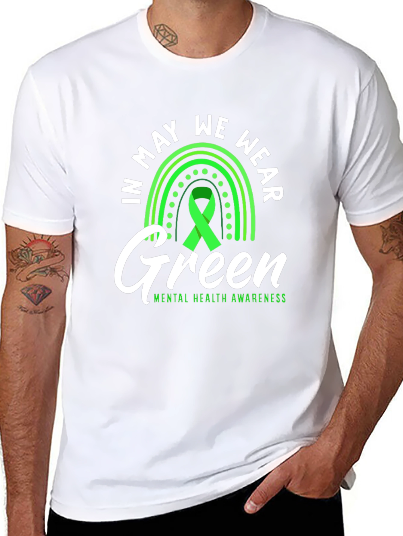 In May We Wear Green Mental Health Awareness T-Shirt
