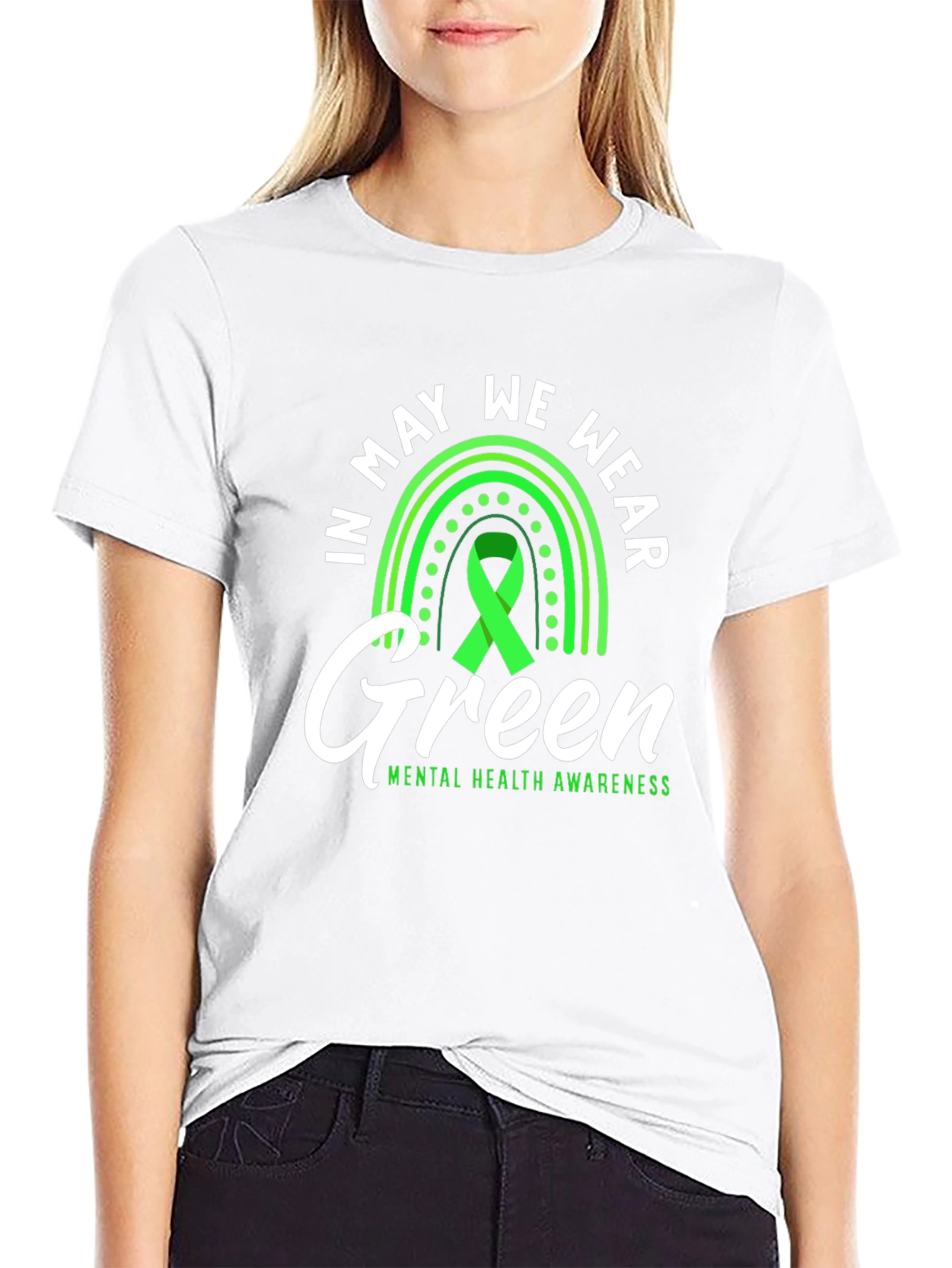 In May We Wear Green Mental Health Awareness T-Shirt