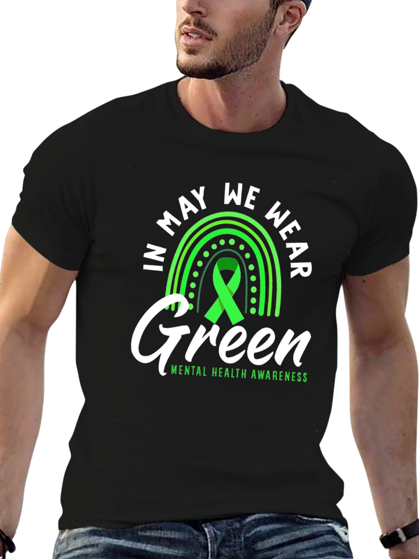 In May We Wear Green Mental Health Awareness T-Shirt