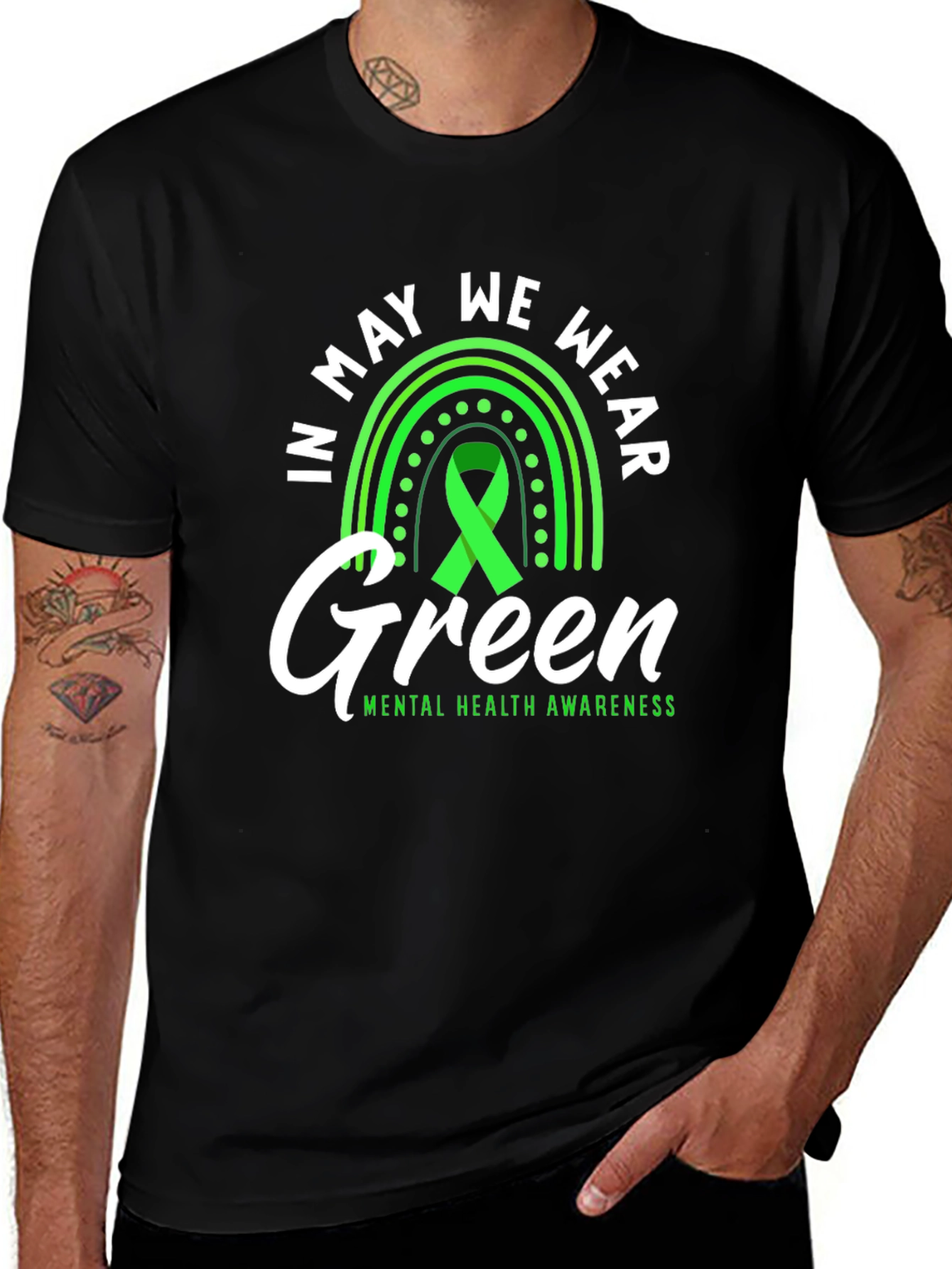 In May We Wear Green Mental Health Awareness T-Shirt