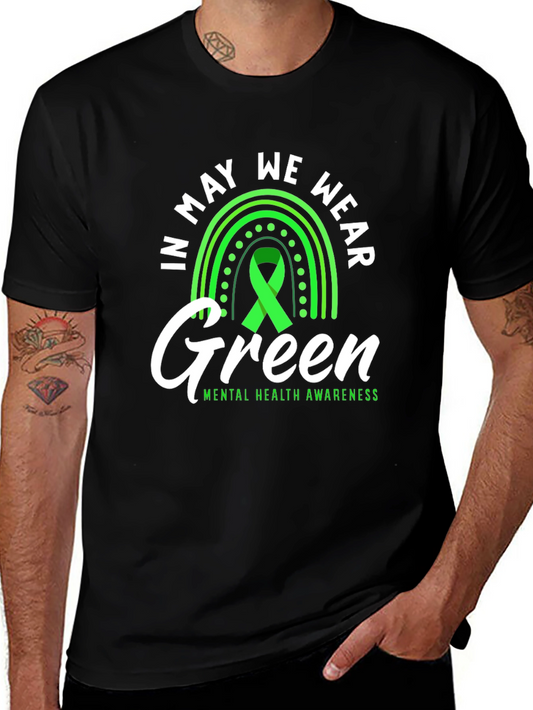 In May We Wear Green Mental Health Awareness T-Shirt