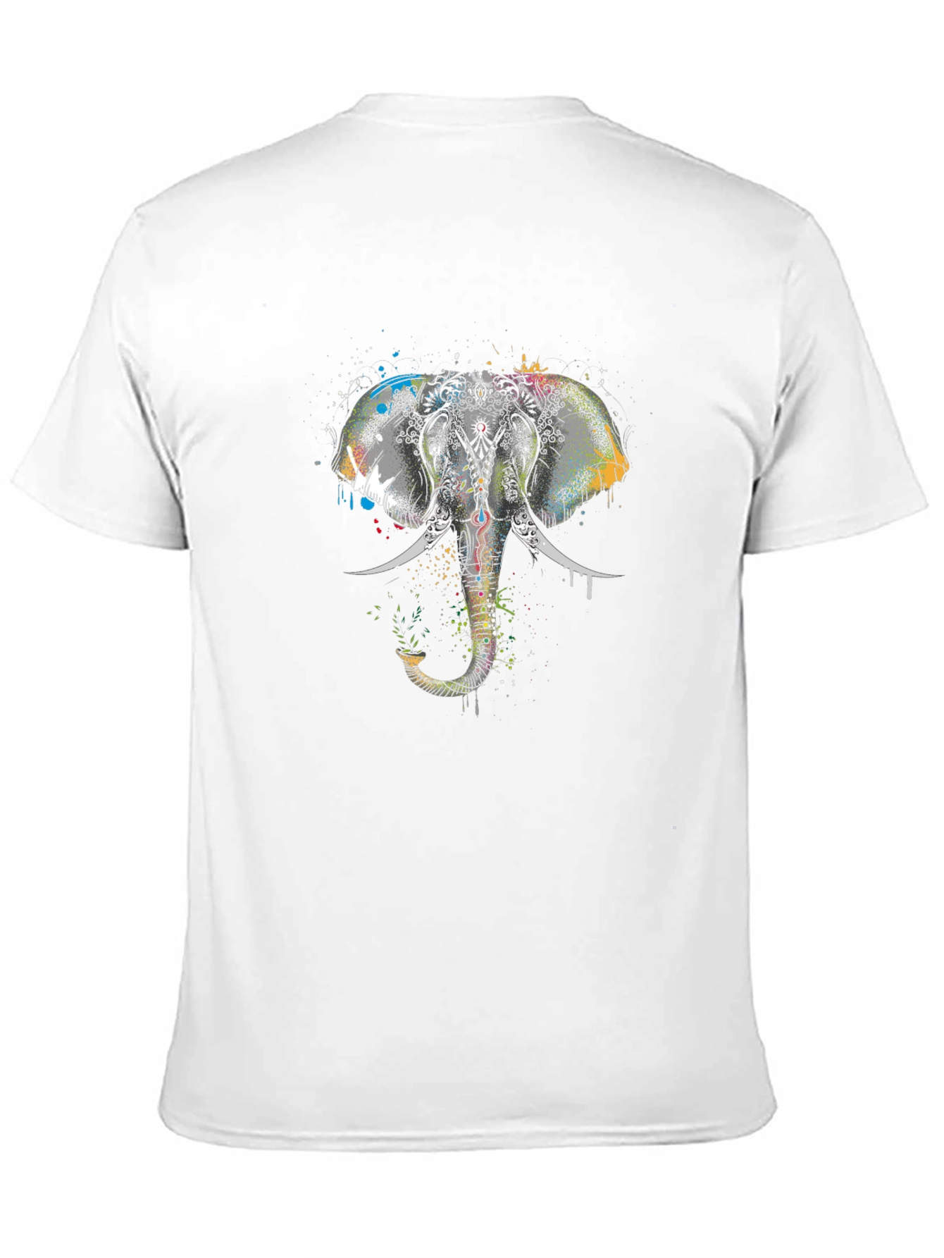 Elephant Graphic Tee - Black Cotton T-Shirt