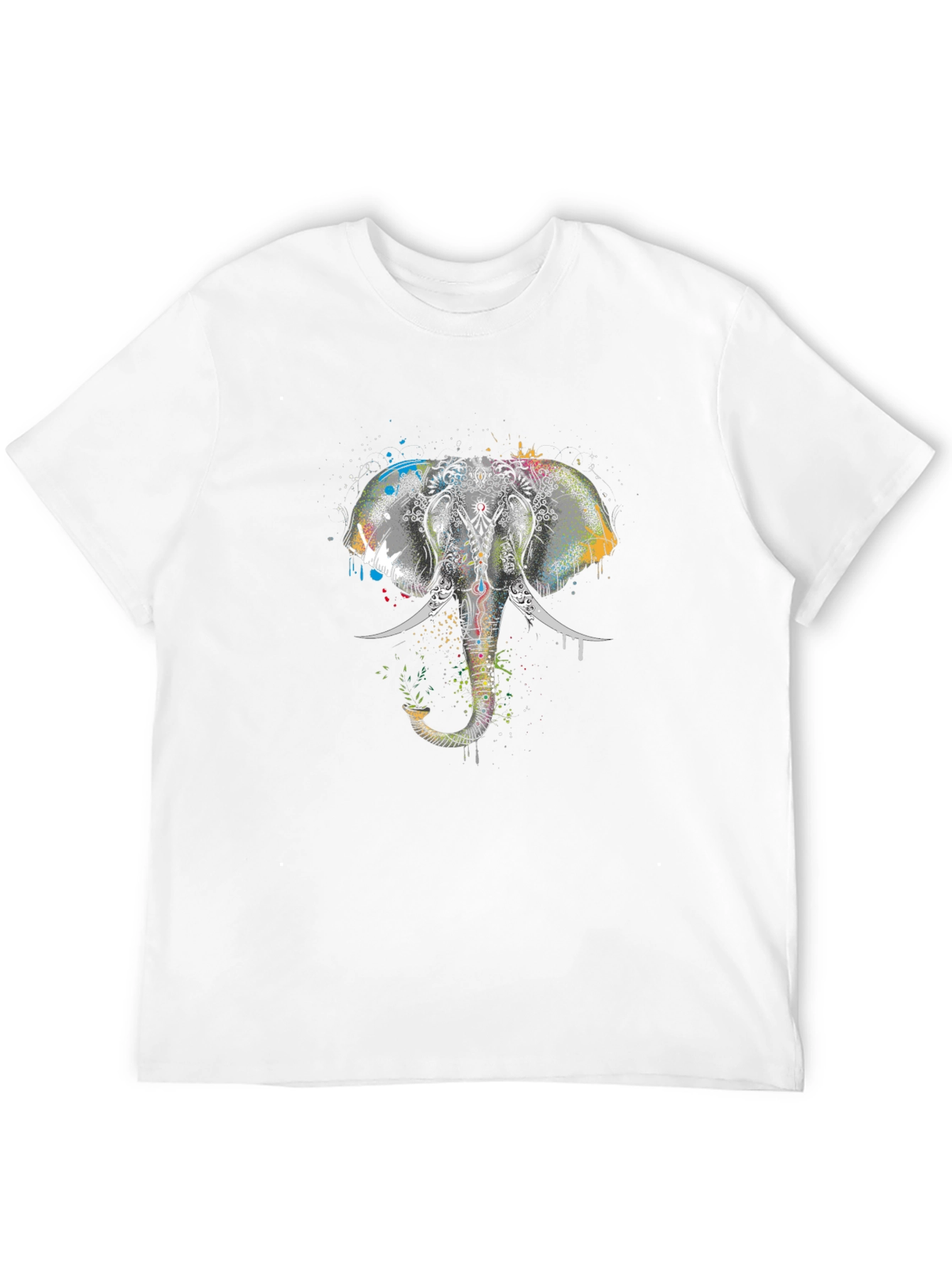 Elephant Graphic Tee - Black Cotton T-Shirt
