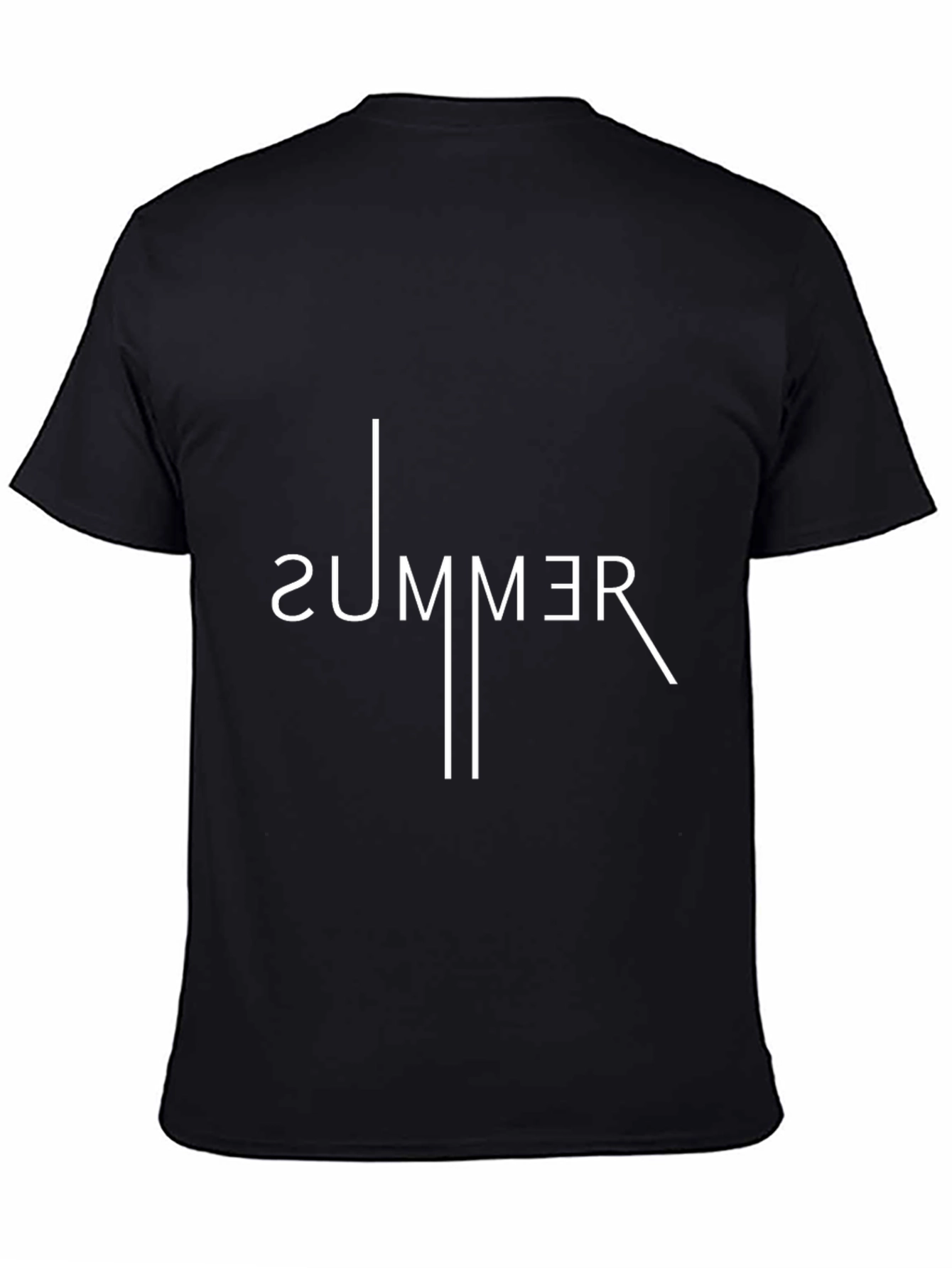 Modern Summer Graphic Tee - Black Casual Shirt