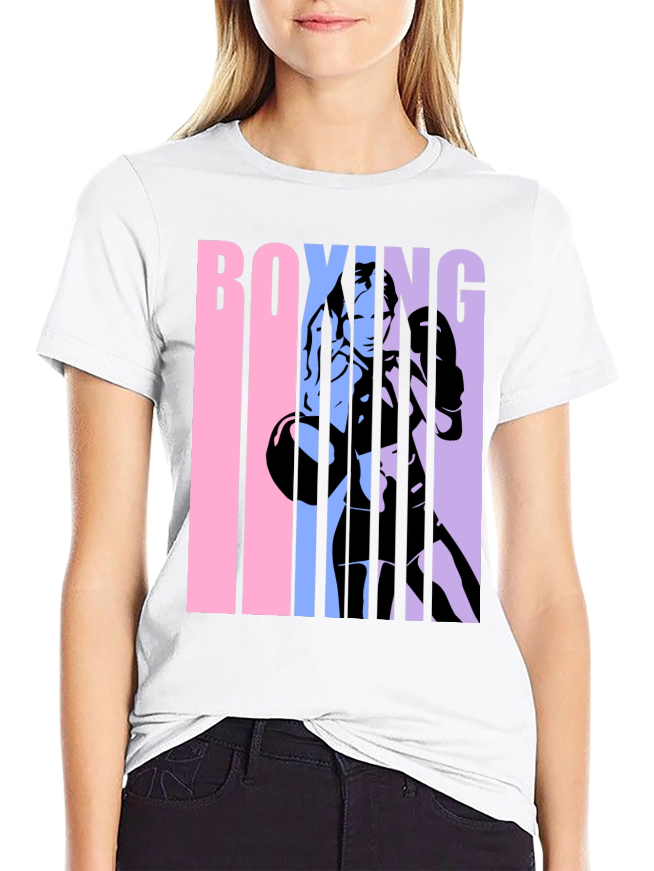 Boxing Silhouette Graphic T-Shirt