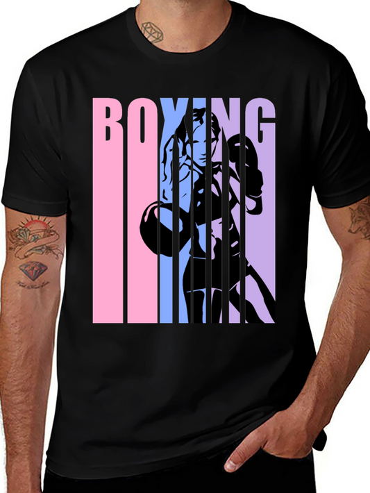 Boxing Silhouette Graphic T-Shirt